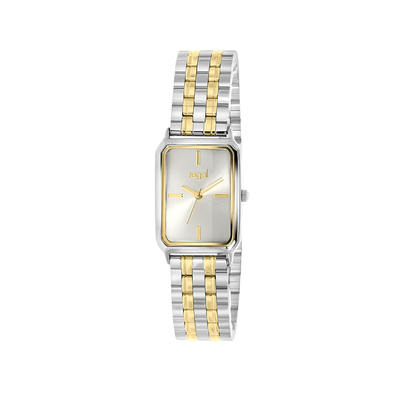 Regal-Damenarmbanduhr mit zweifarbigem Armband