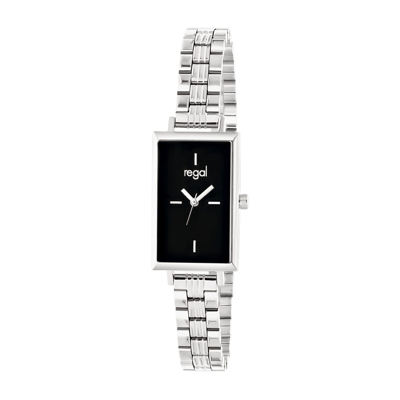 Regal horloge met een stainless steel kast en band