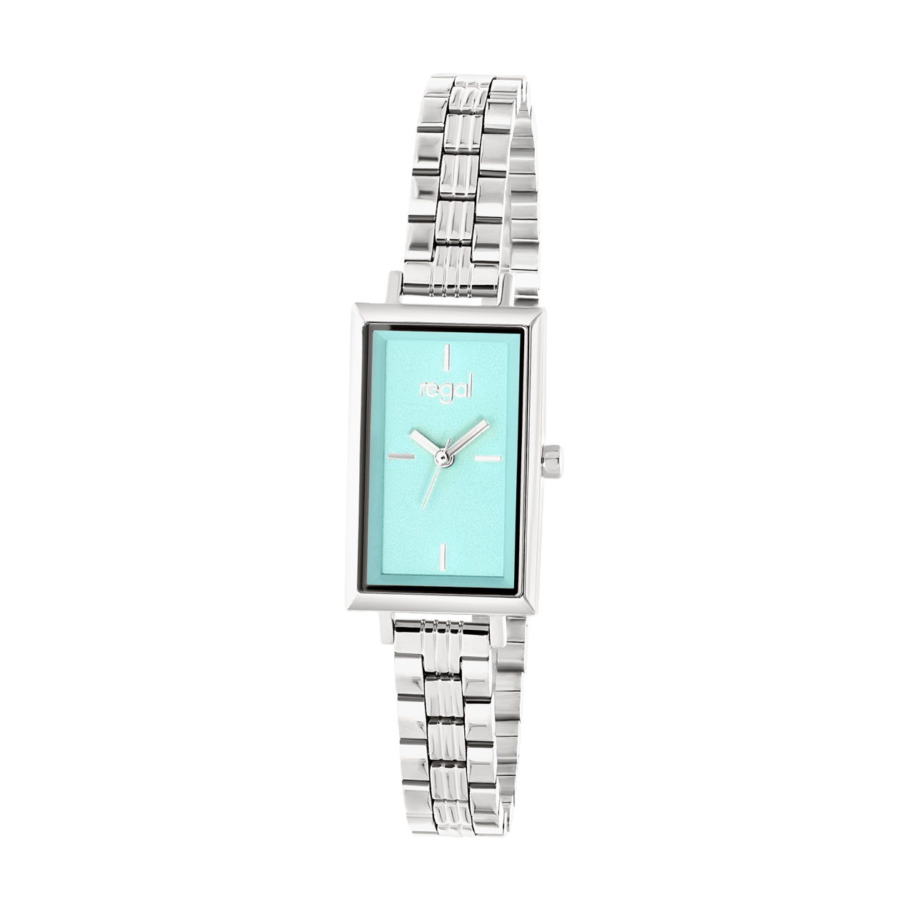 Regal horloge met een stainless steel kast en band