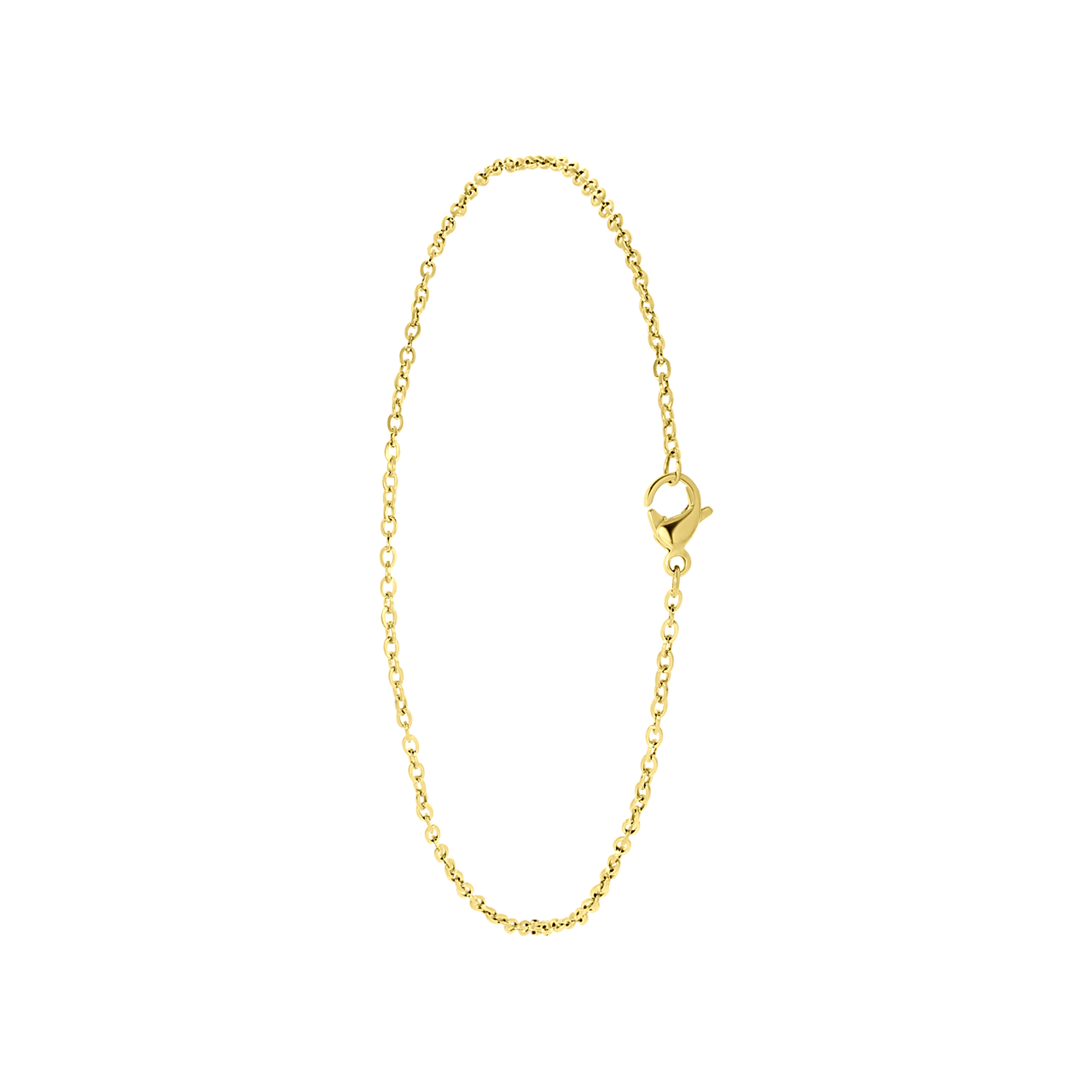 Stalen goldplated enkelbandje voor dames