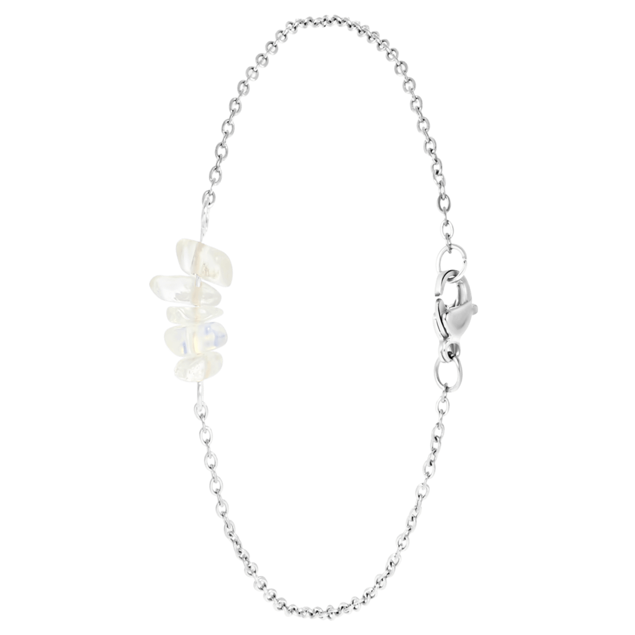 Stalen armband met maansteen