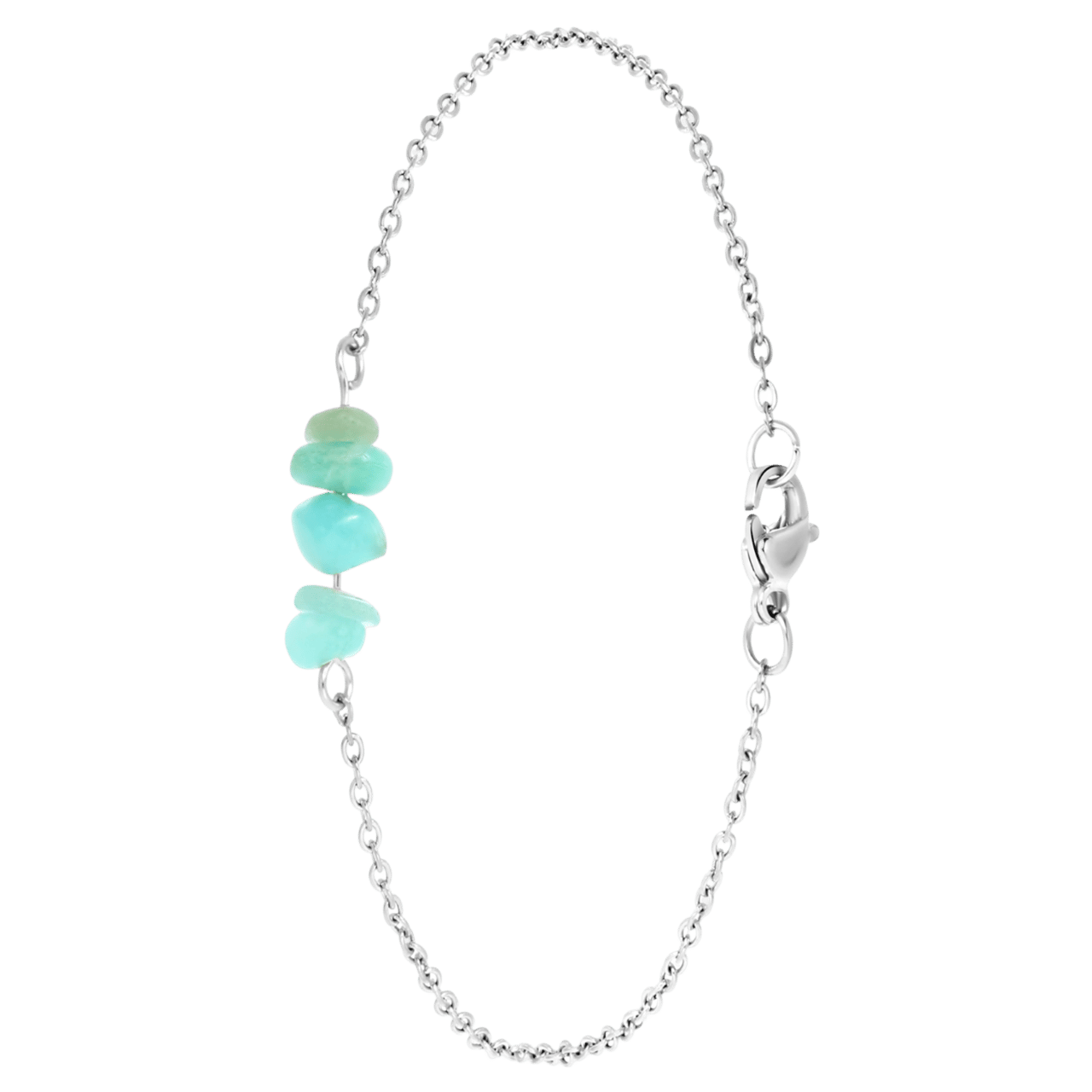 Stainless steel armband met aventurijn