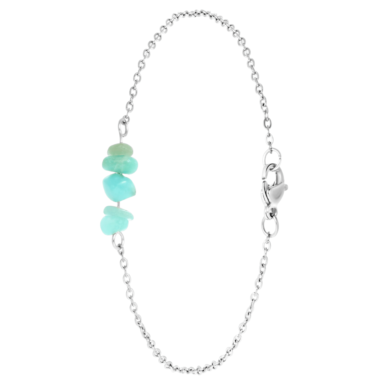 Stalen armband met aventurijn