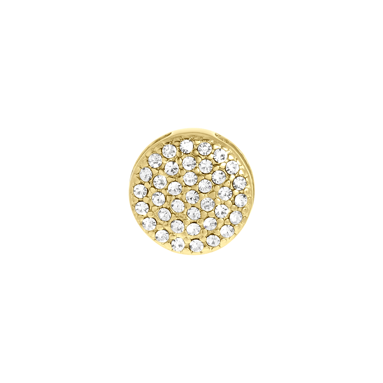 Stainless steel goldplated slider met steentjes
