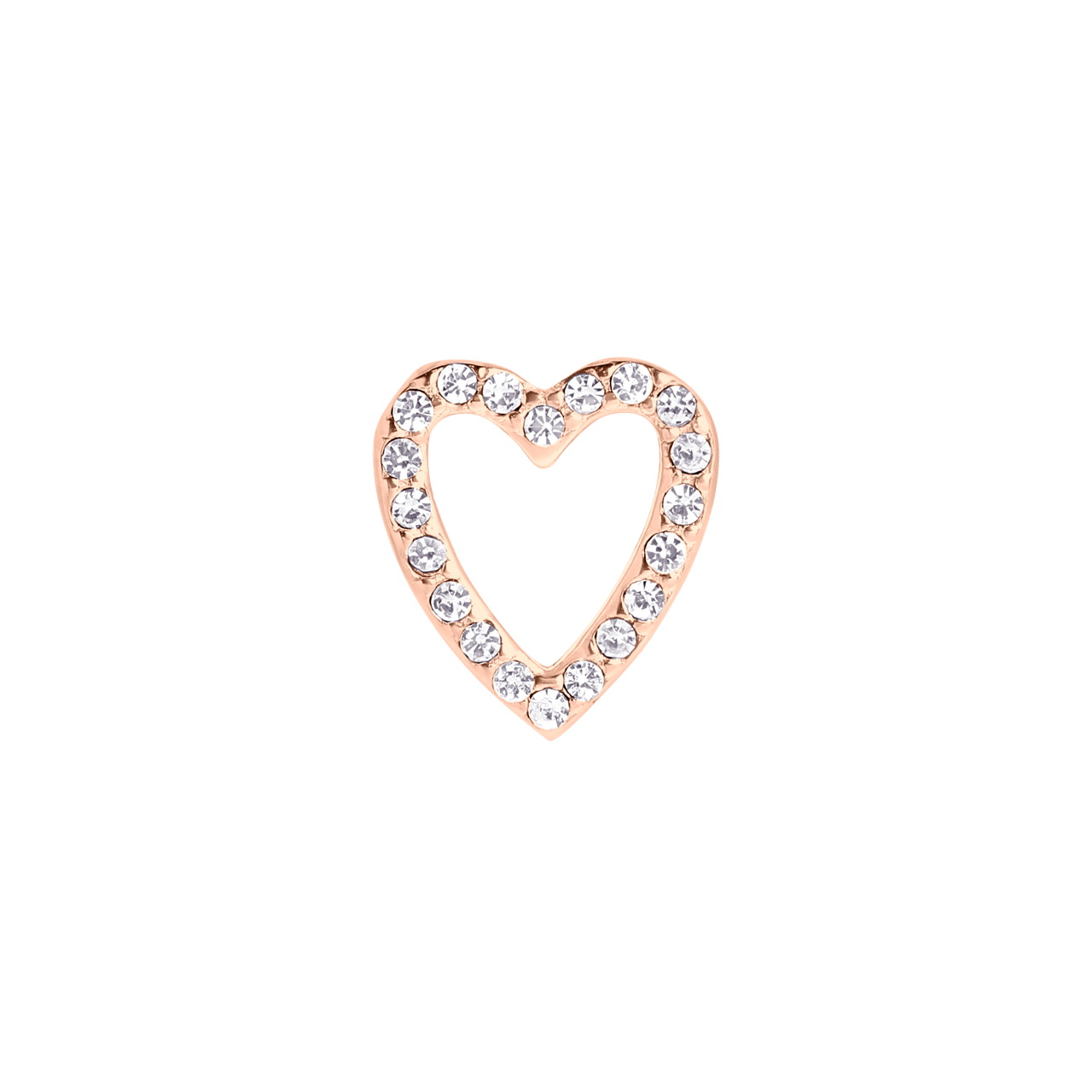 Stalen roseplated slider hart
