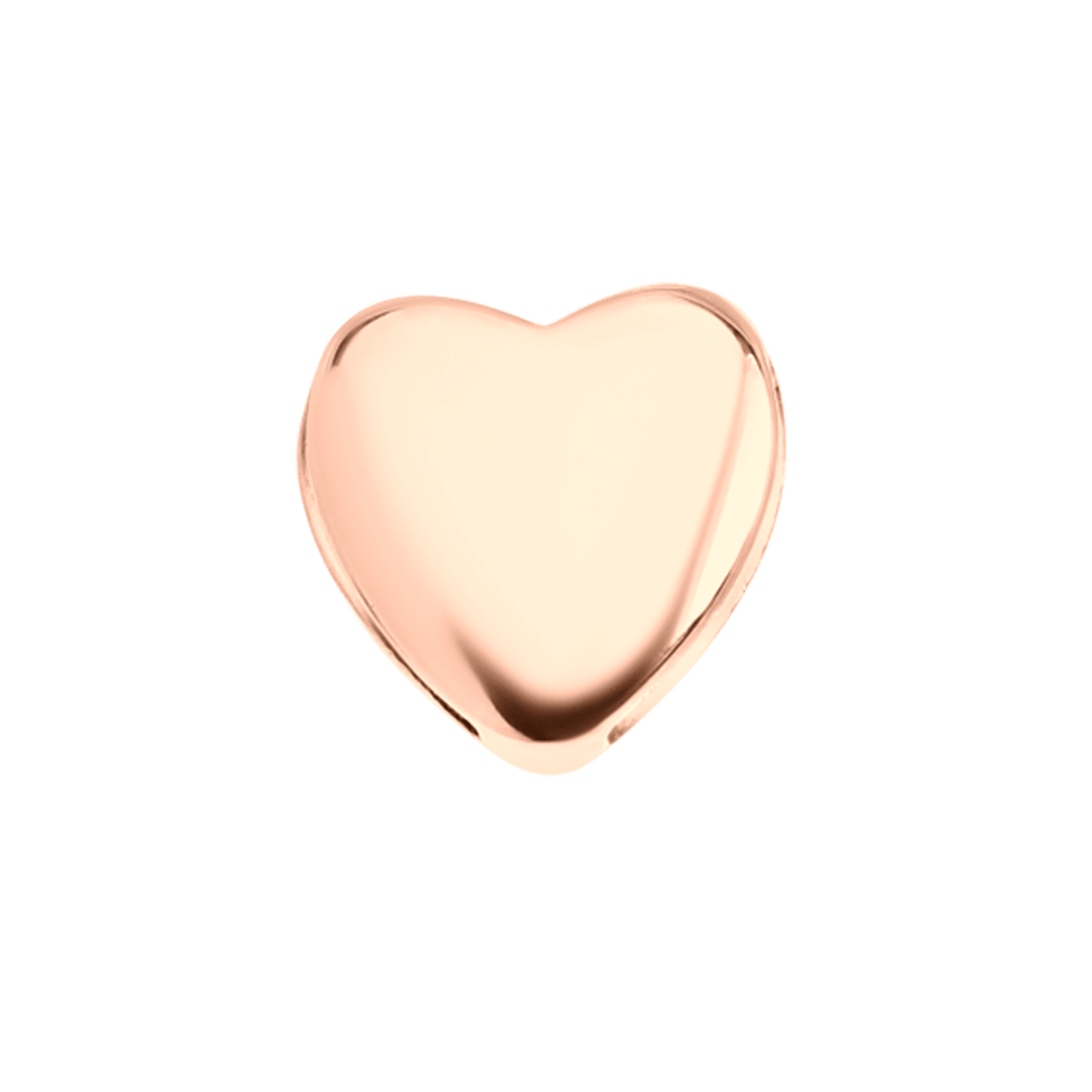 Stainless steel roséplated mesh slider hart voor dames