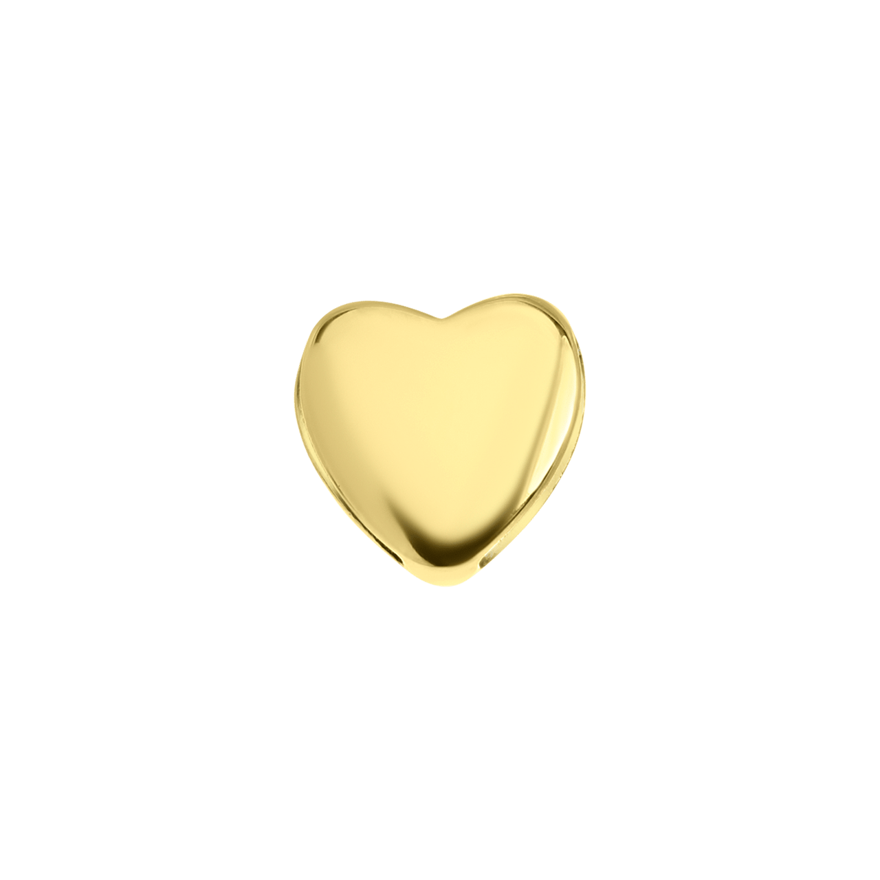 Stalen goldplated mesh slider hart voor dames