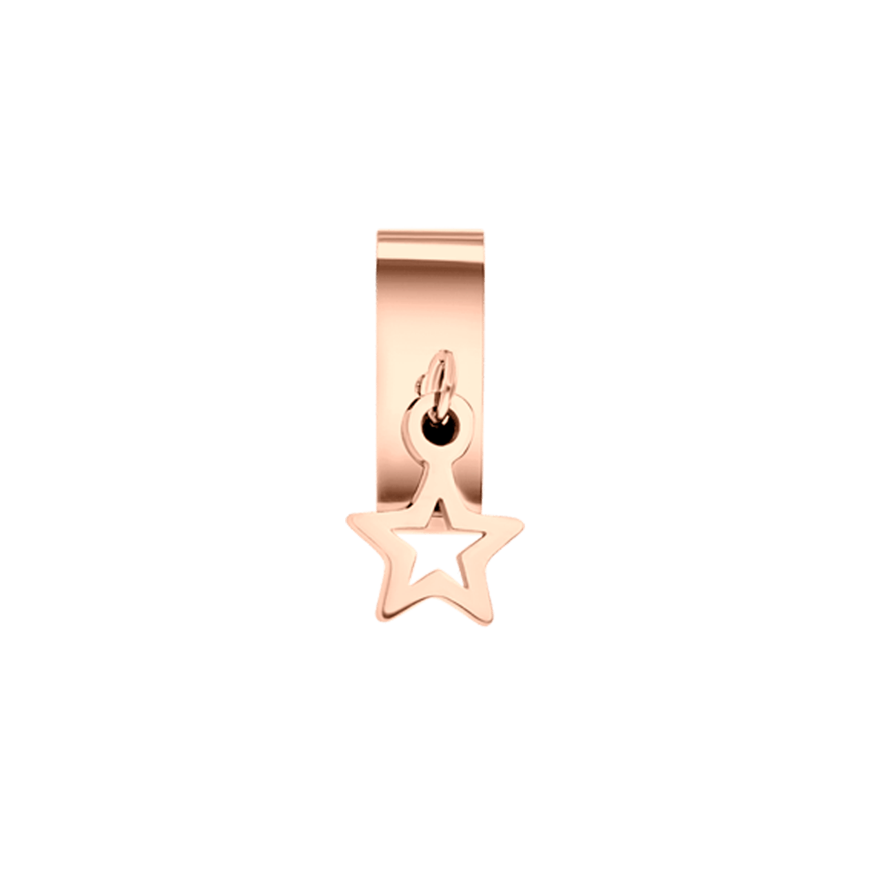 Schiebeverschluss, Edelstahl, rotvergoldet, Stern