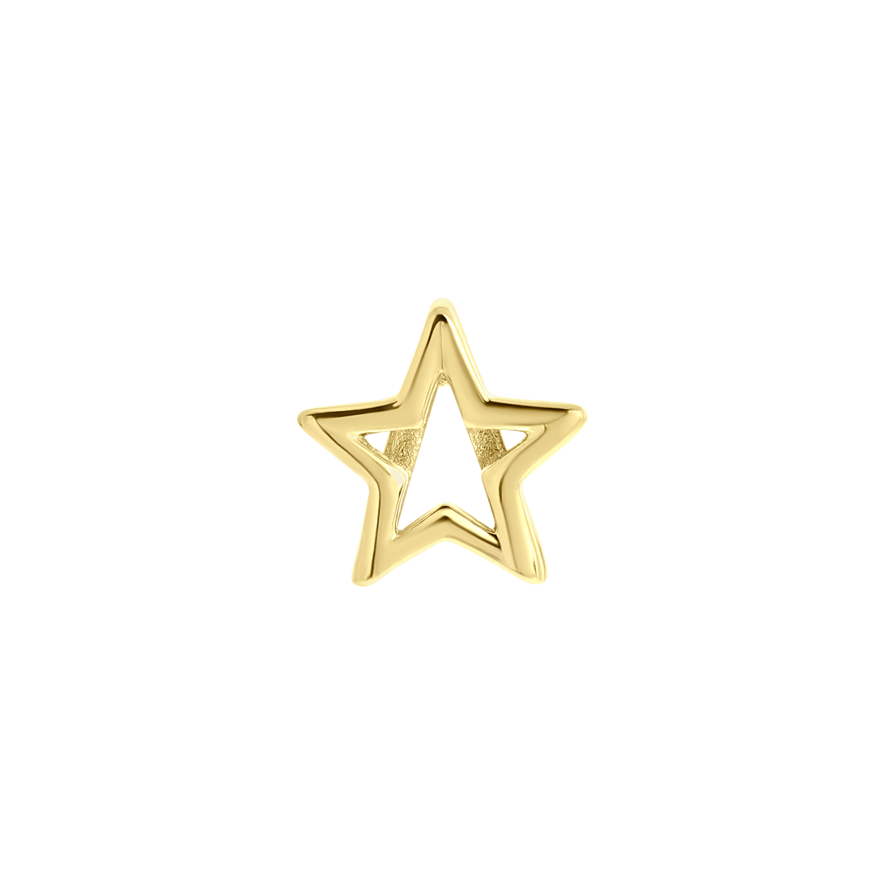 Stainless steel goldplated slider ster