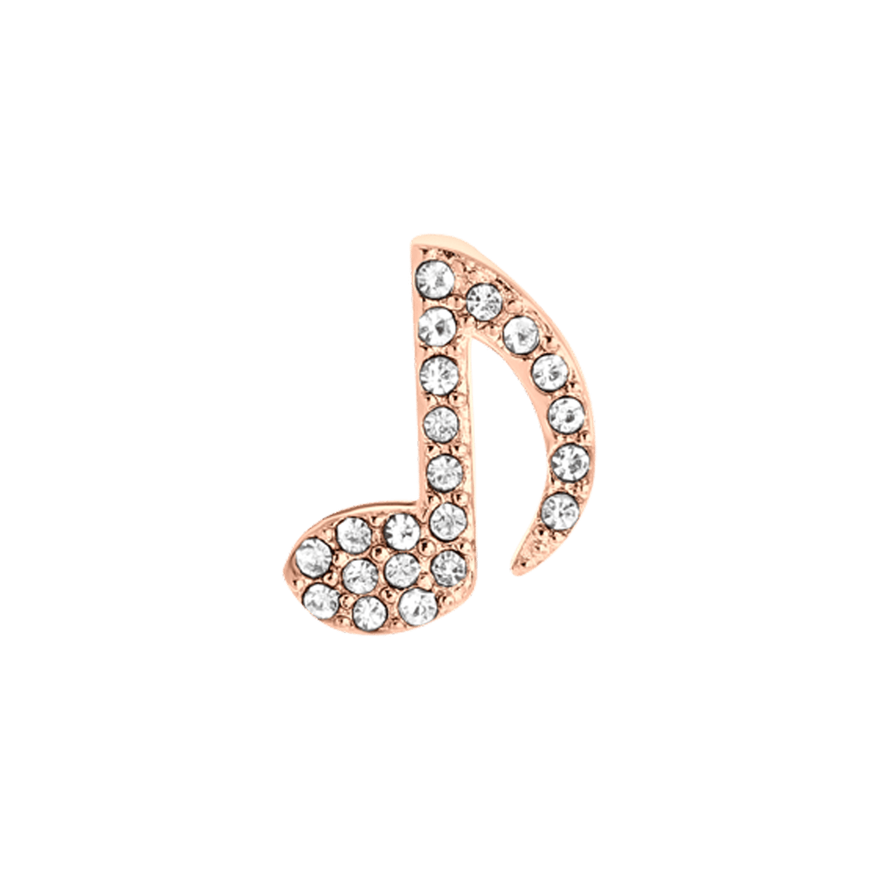 Stainless steel roseplated slider muzieknoot