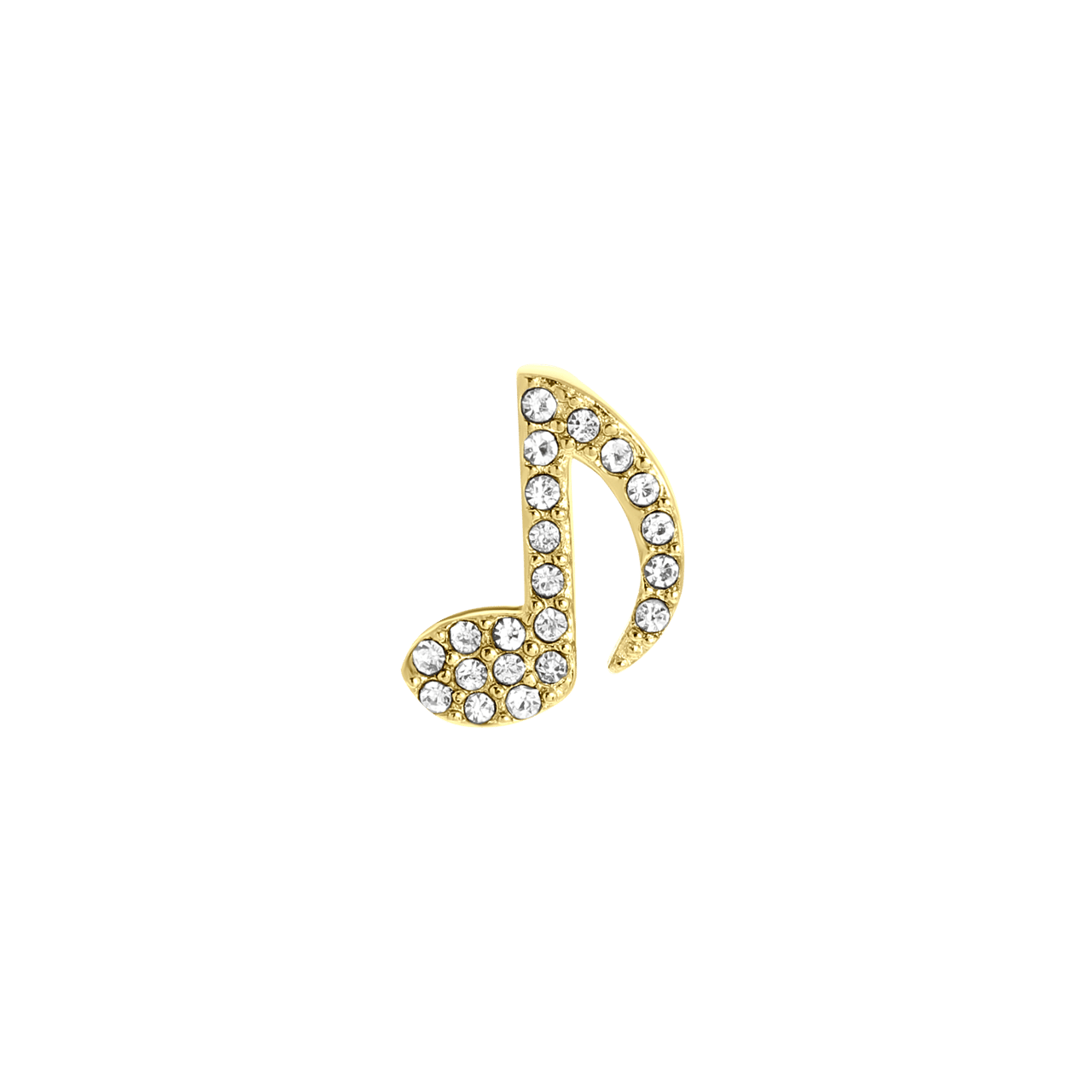 Stainless steel goldplated slider muzieknoot