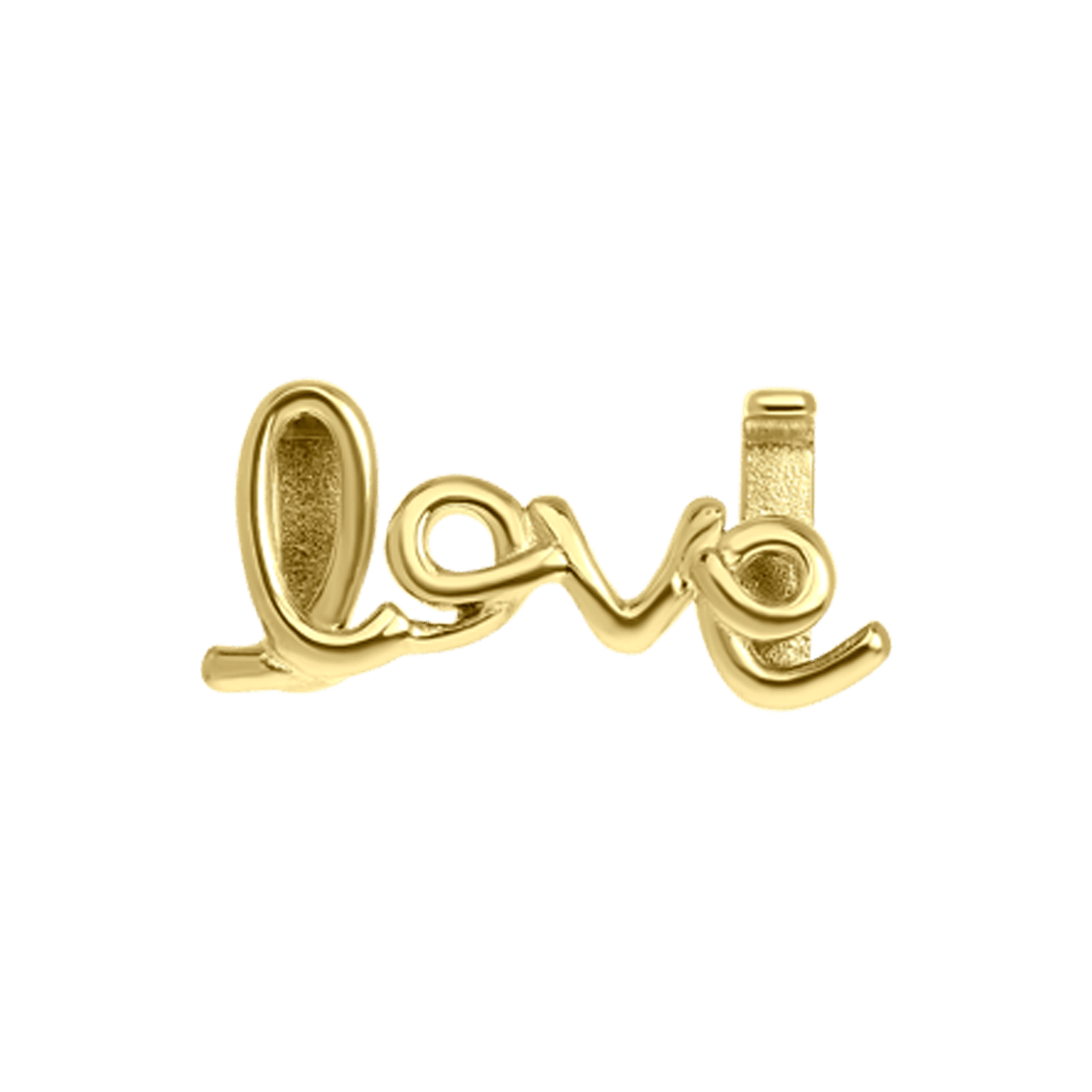 Stainless steel goldplated slider love