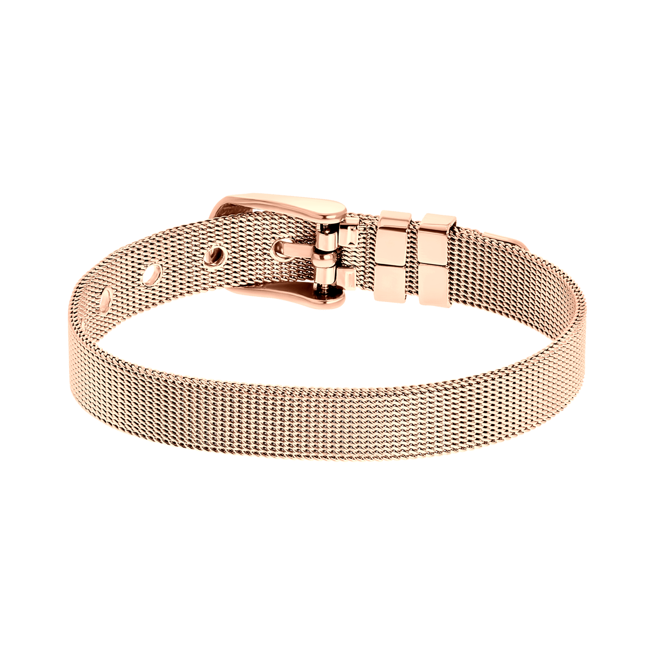 Armband, Edelstahl, rotvergoldet, mit Riemenverschluss