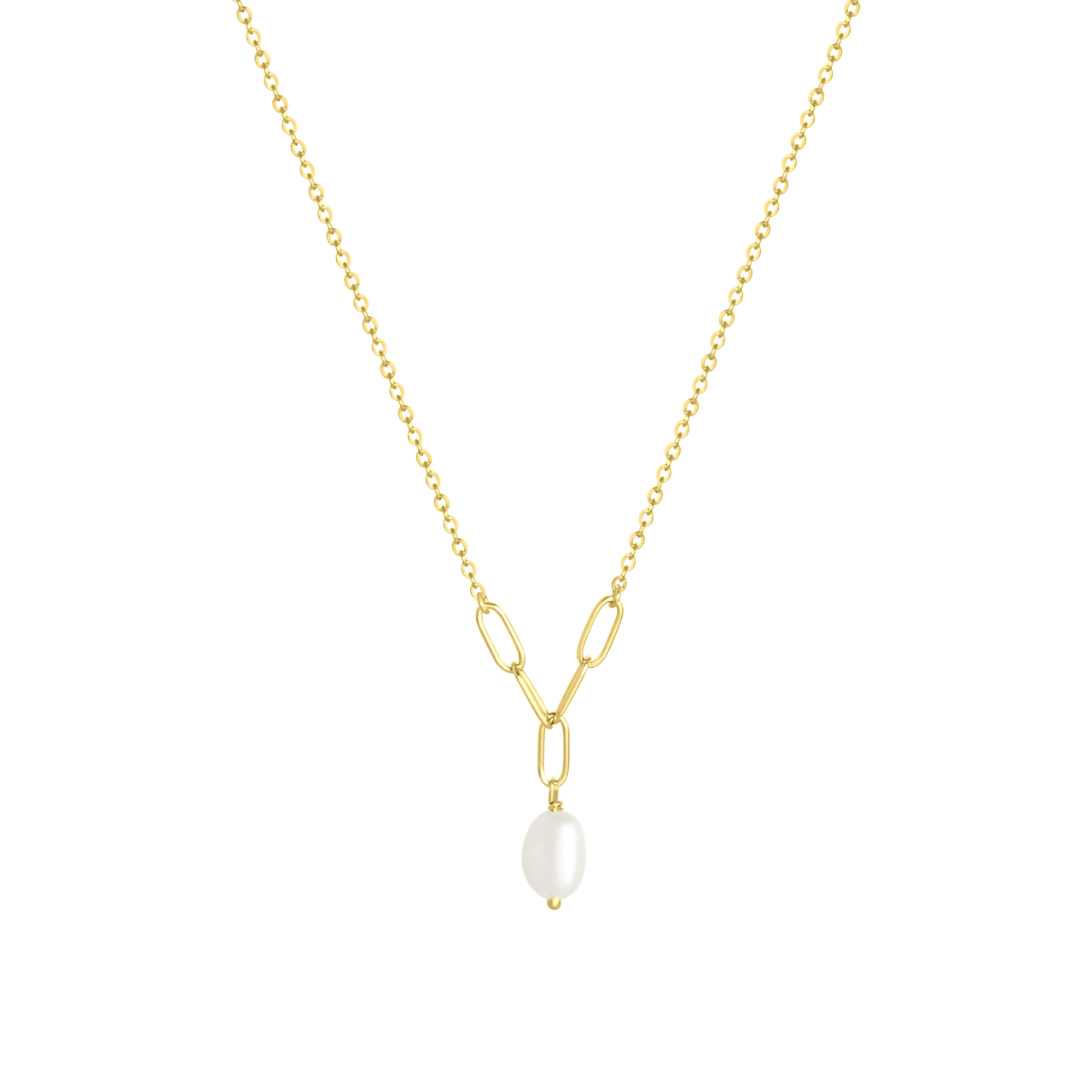 Zilveren goldplated ketting met hanger voor dames
