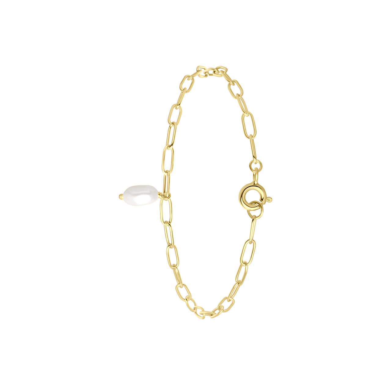Armband, 925 Silber, vergoldet, mit Süßwasserperle