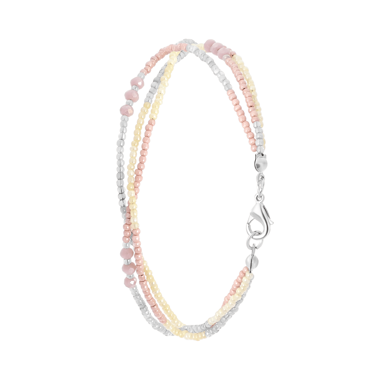 Bijoux zilverkleurige enkelband met plating voor dames