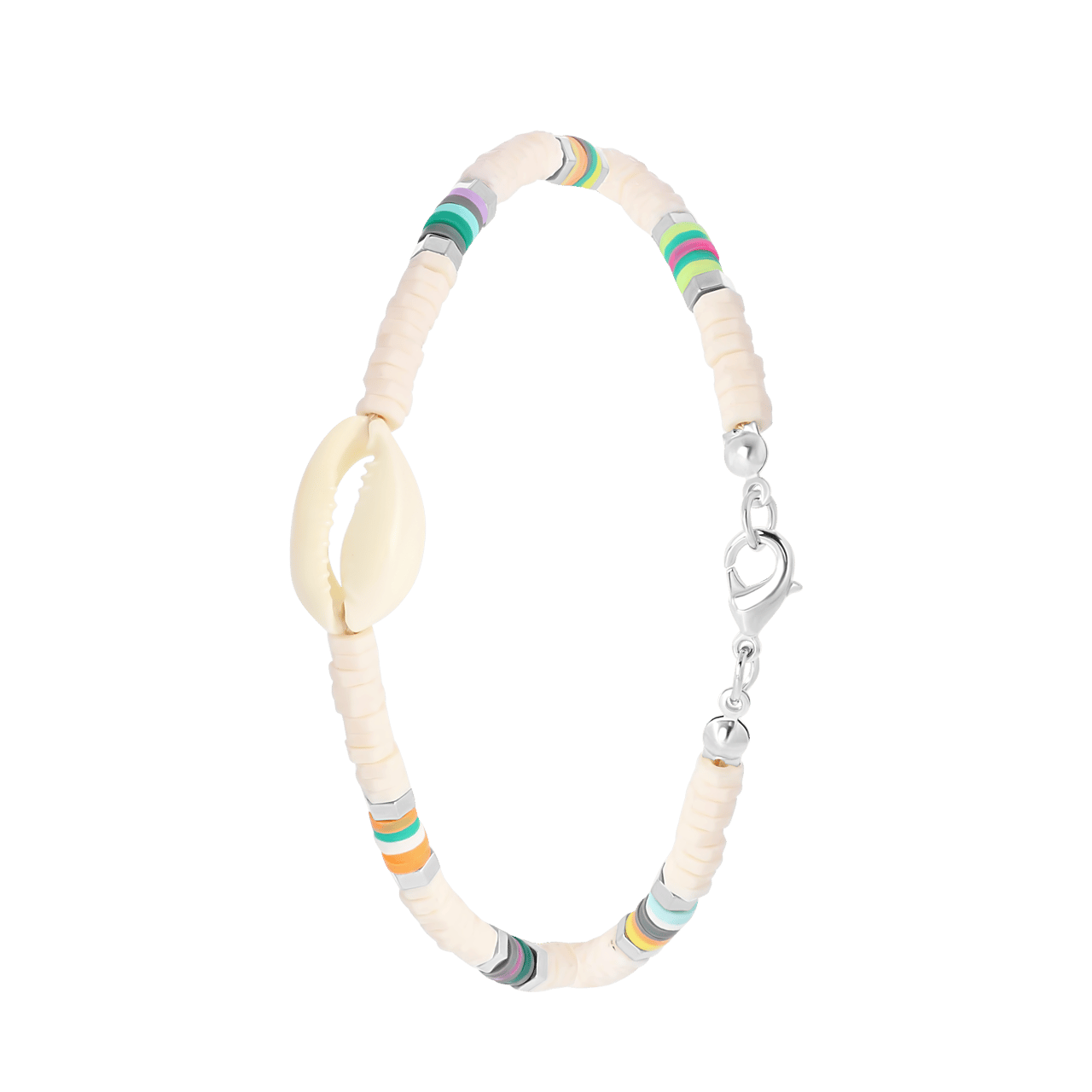 Bijoux enkelband met kralen en schelp