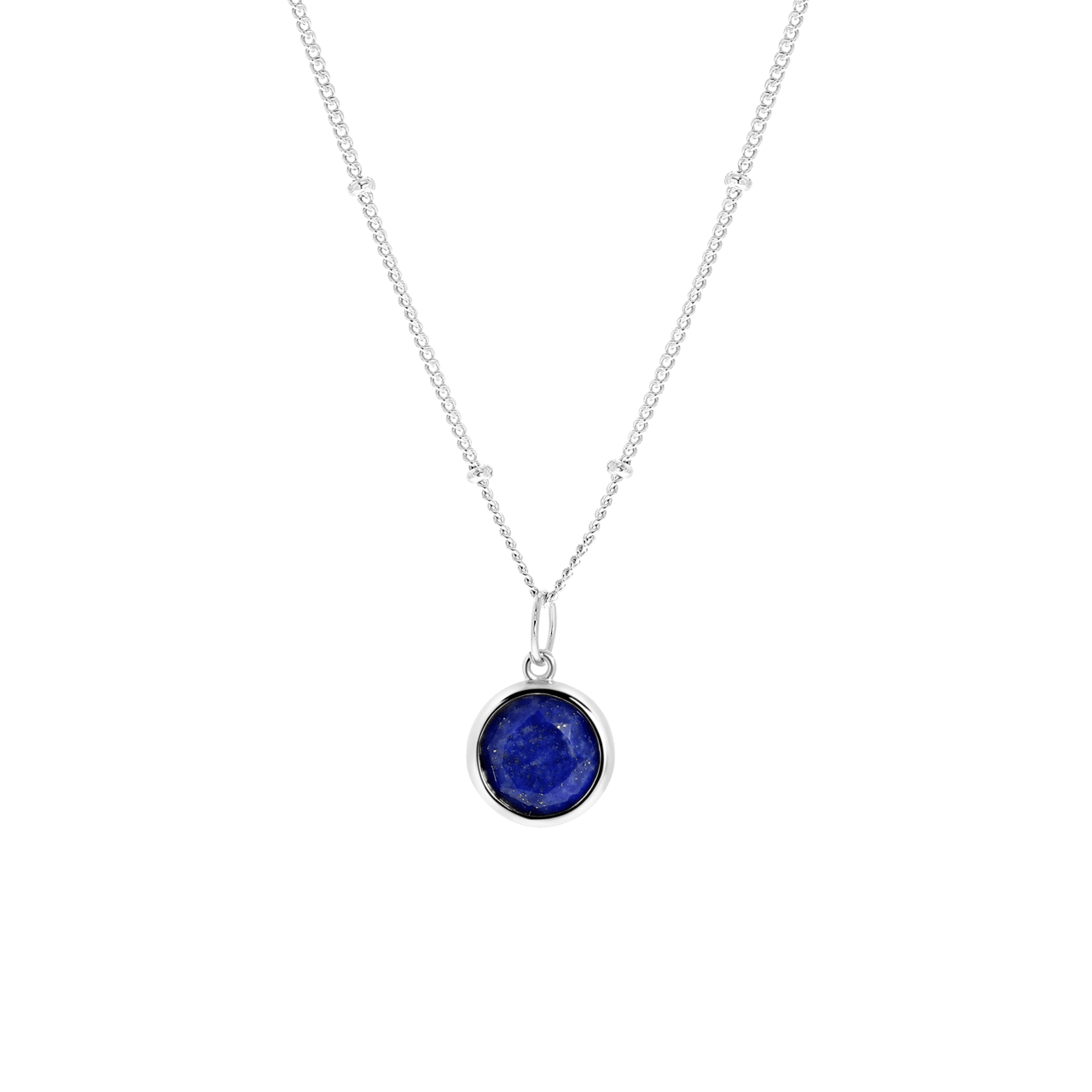 Zilveren ketting met hanger Gemstone Lapis