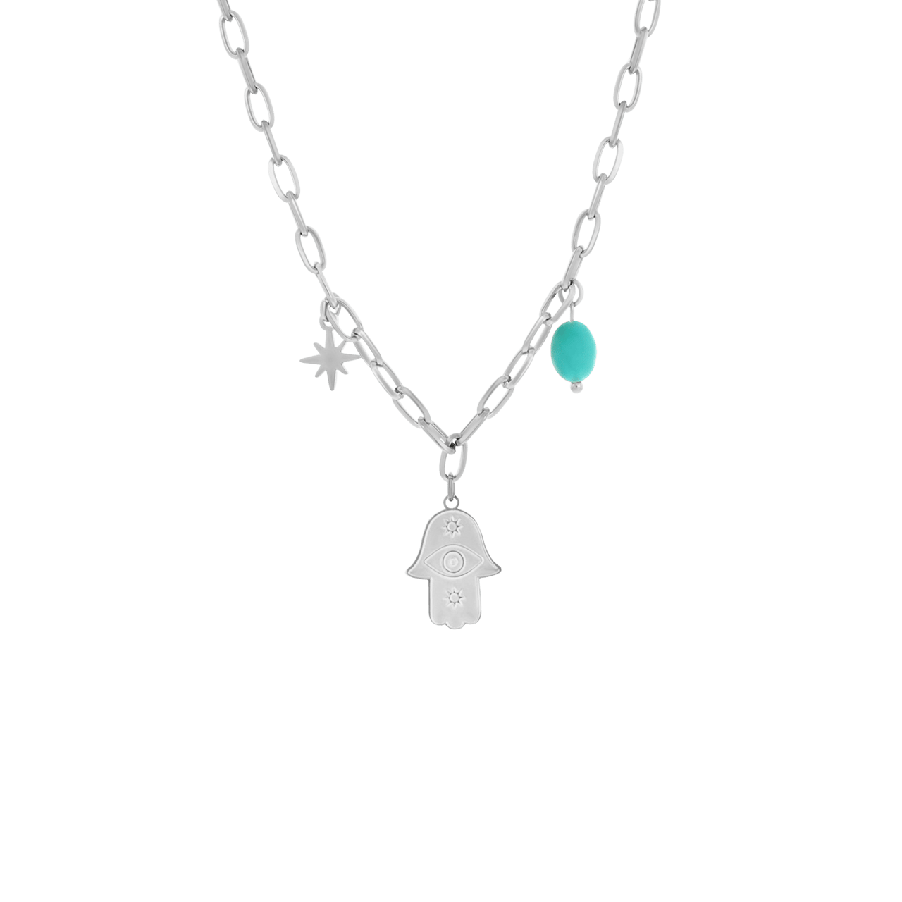 Stainless steel ketting met hangers