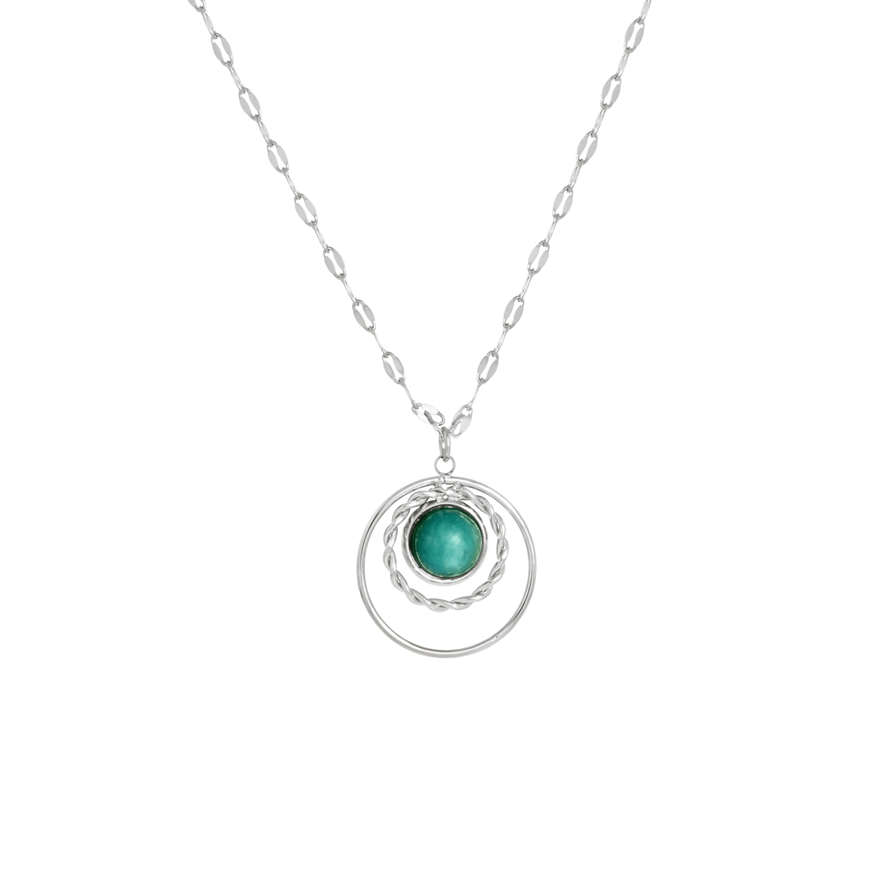 Stainless steel ketting ronde hanger