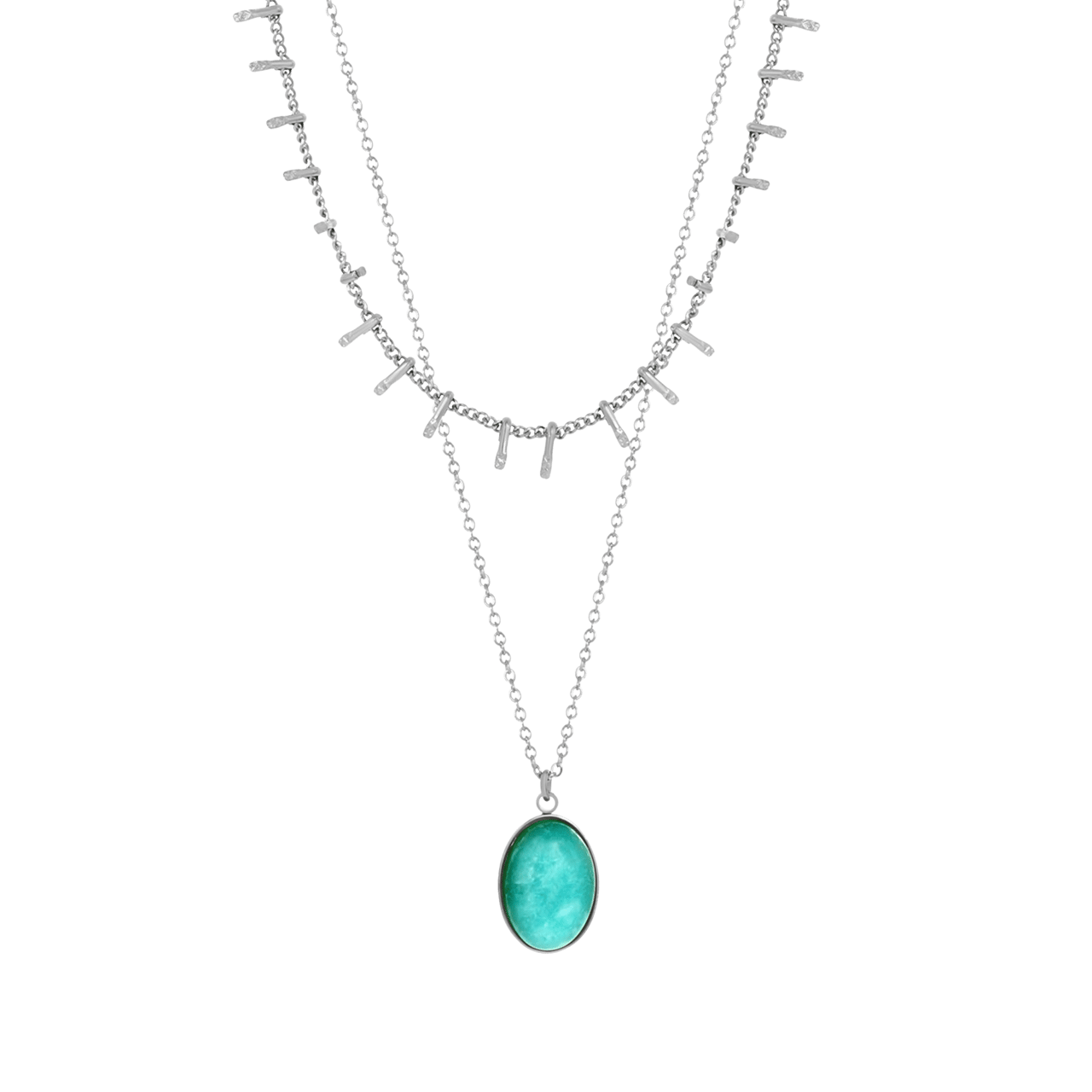 Stainless steel dubbele ketting
