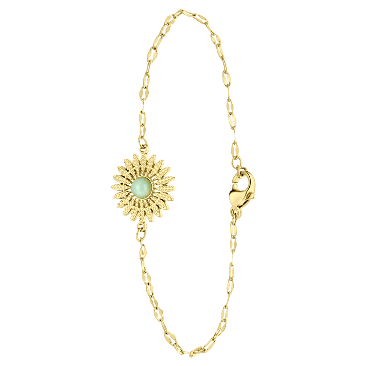 Stalen 14 karaat goldplated hanger zon