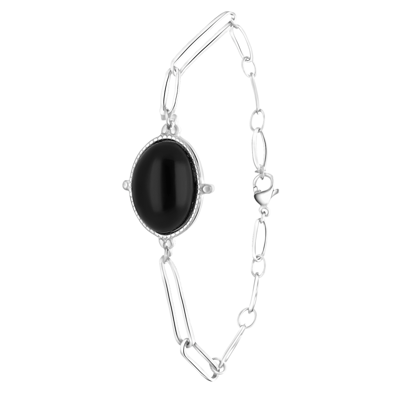 Stalen armband hanger ovaal