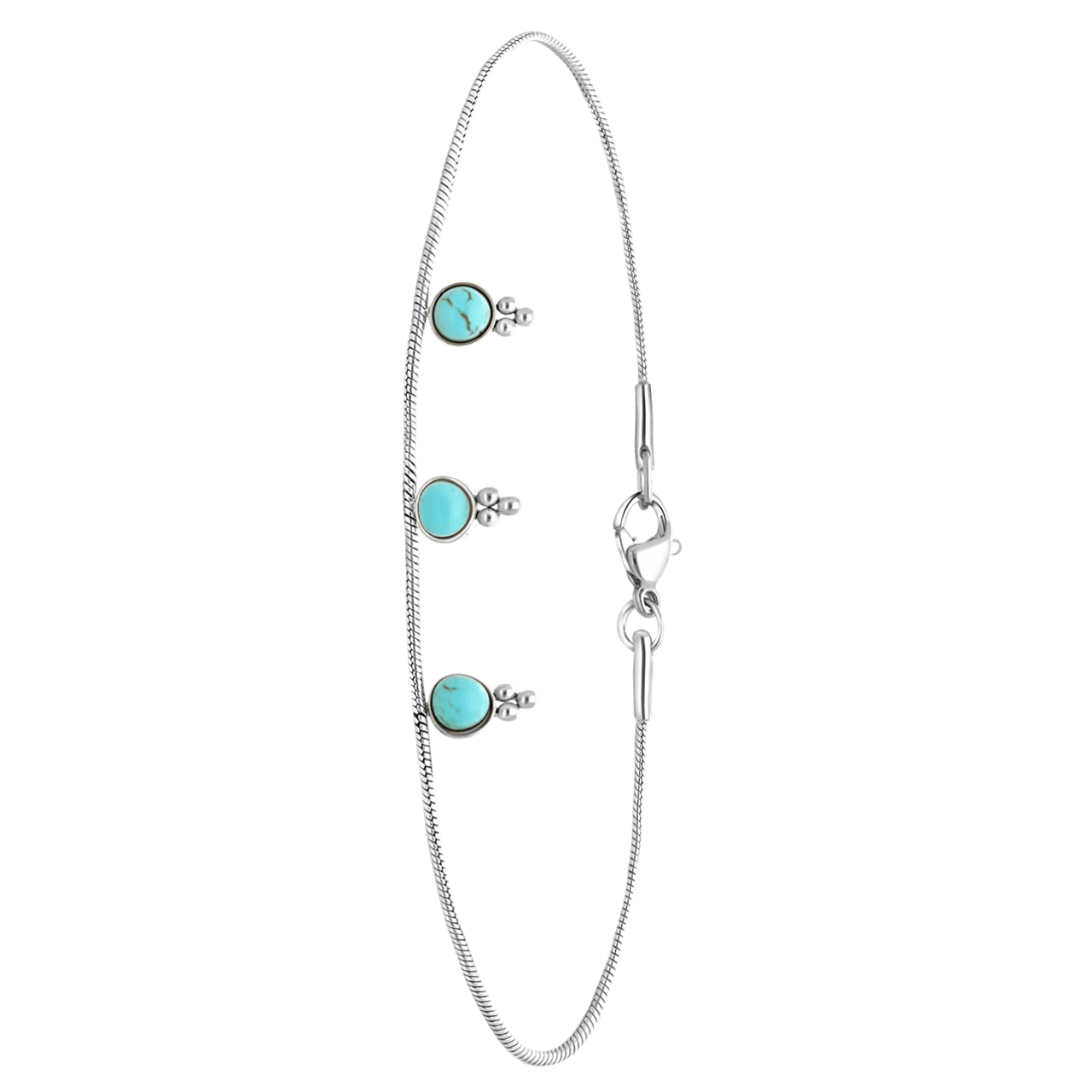 Stalen armband met kralen
