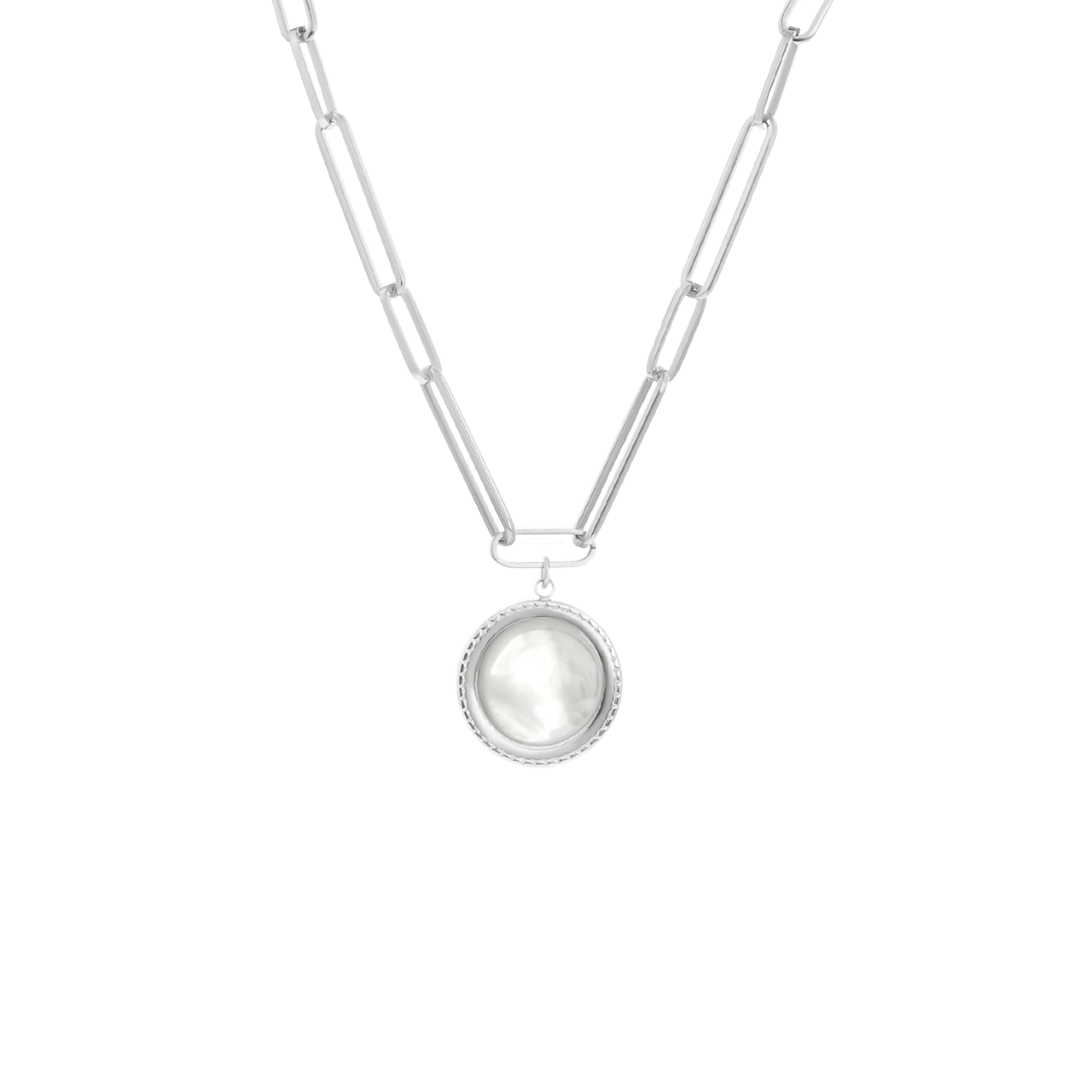 Stainless steel ketting ronde hanger