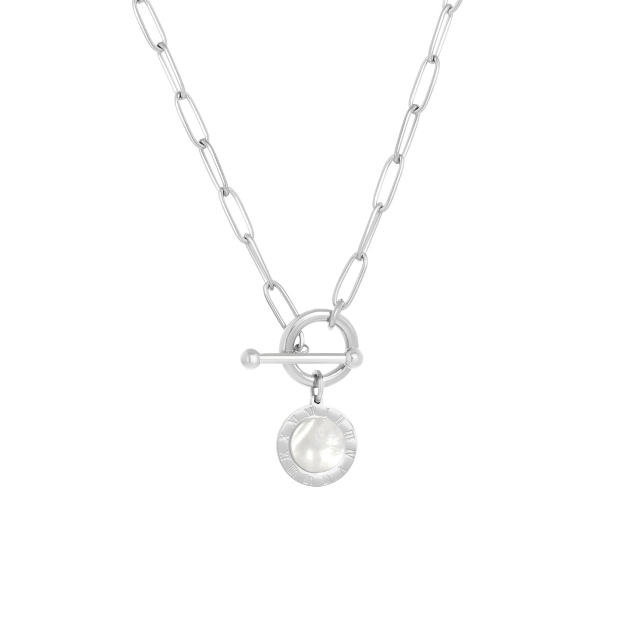 Stainless steel ketting ronde hanger