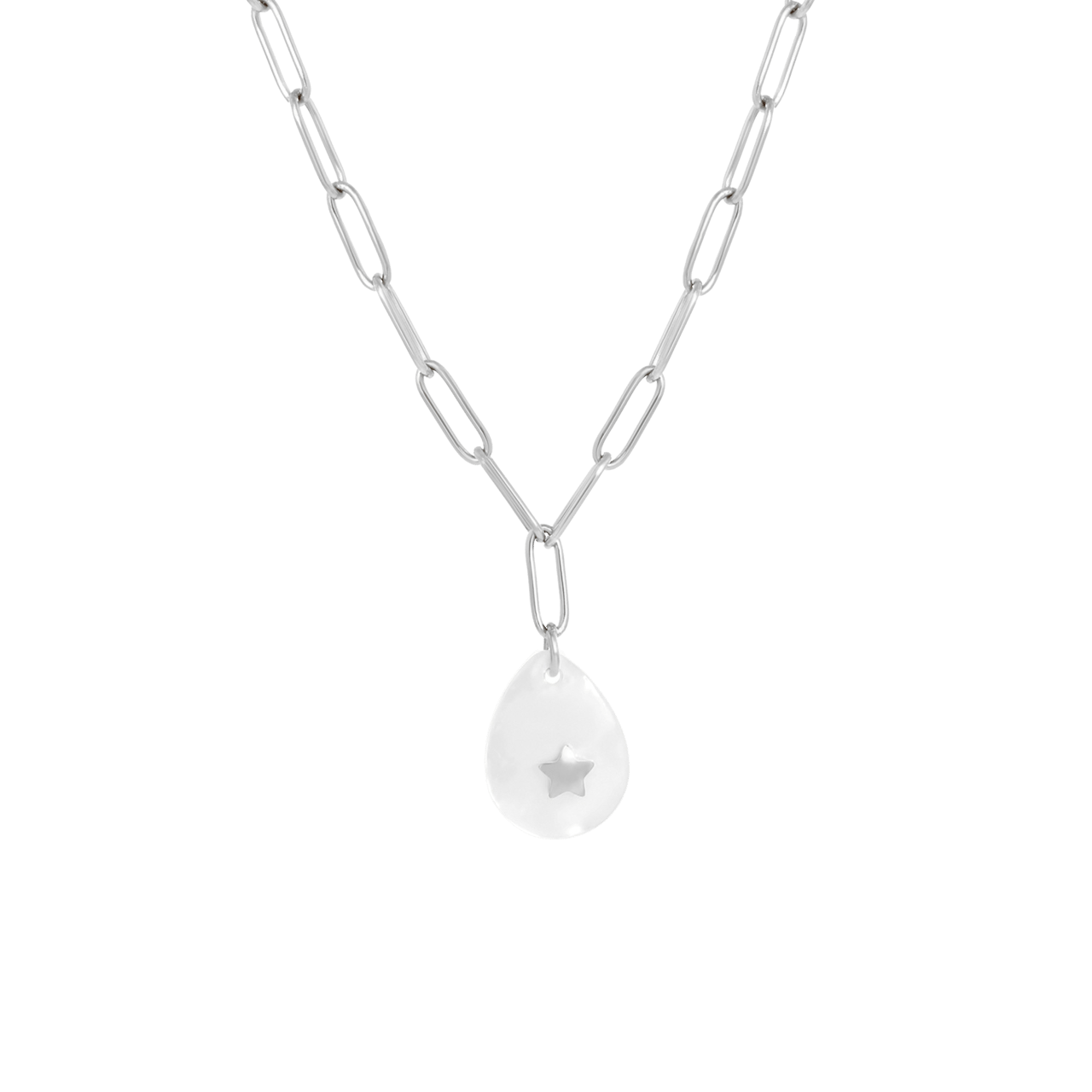 Stainless steel ketting ovale hanger