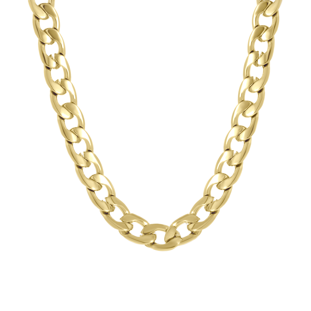 Stainless steel ketting met gourmetschakel