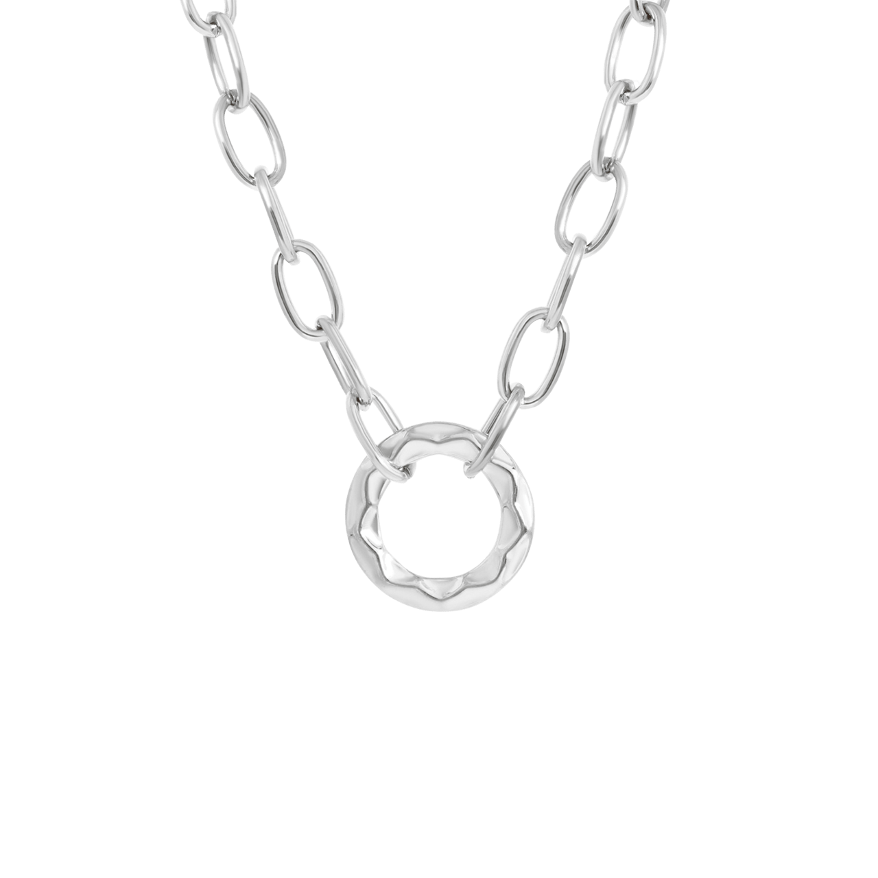 Stalen ketting met open hanger