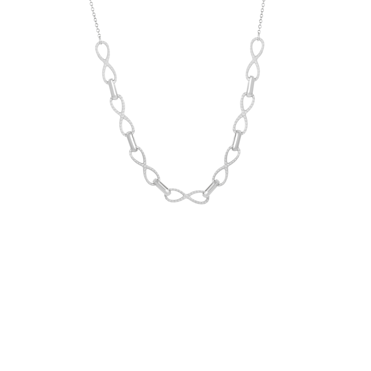 Stalen ketting met infinity schakel