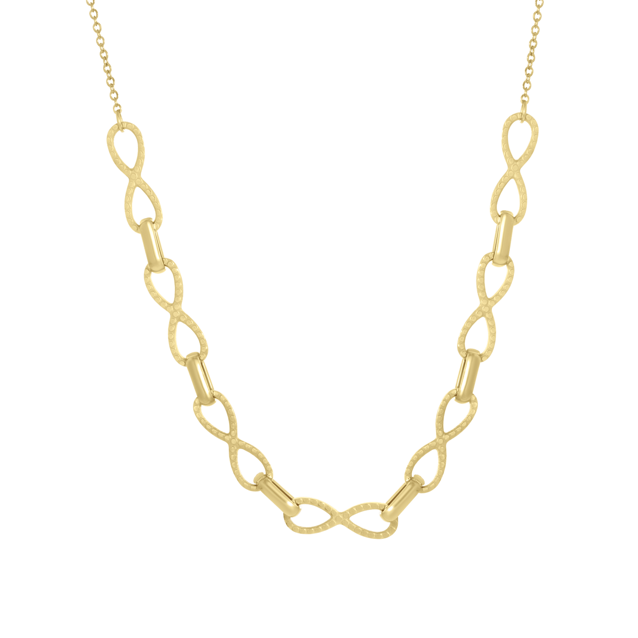 Stainless steel goldplated ketting infinity voor dames