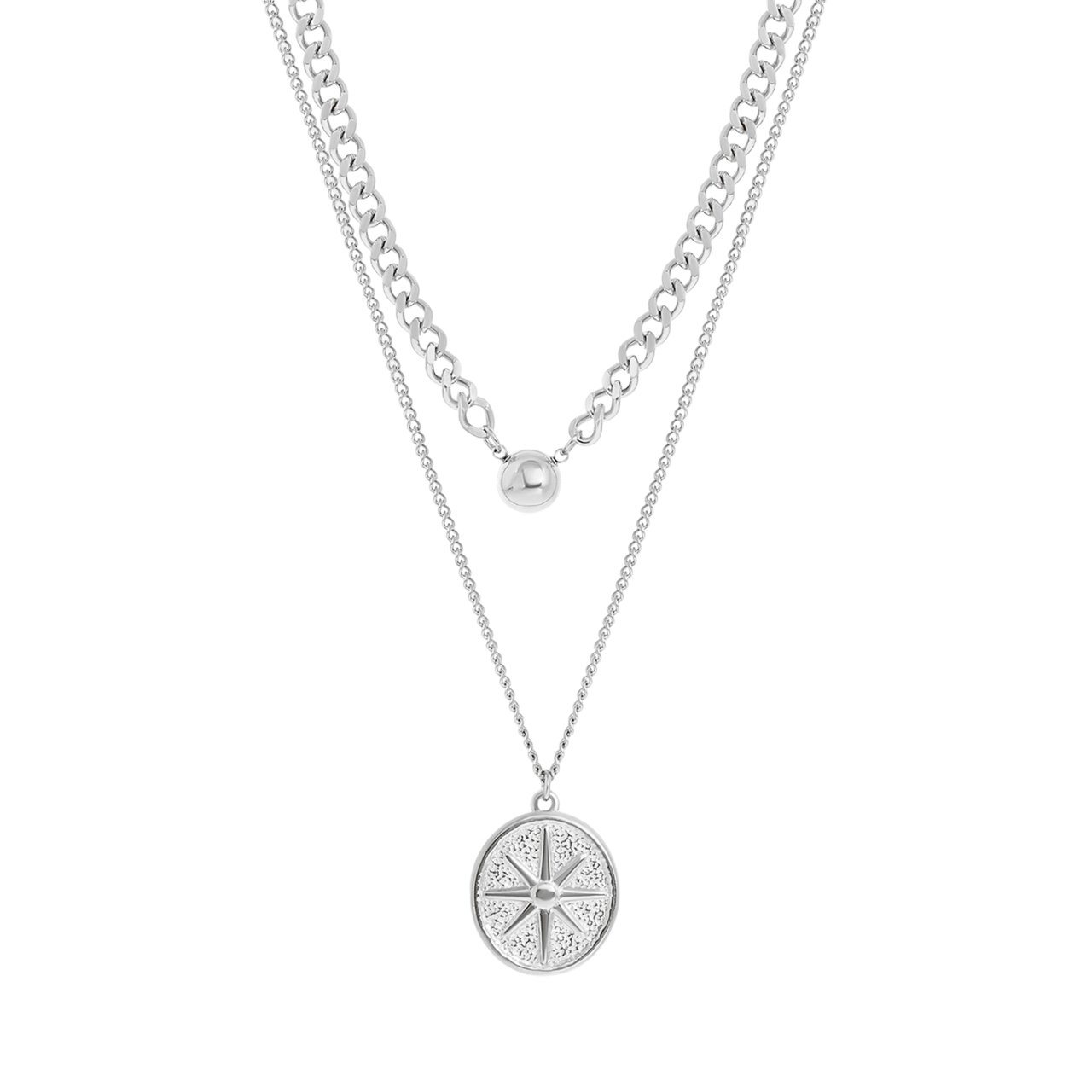 Stainless steel dubbele ketting