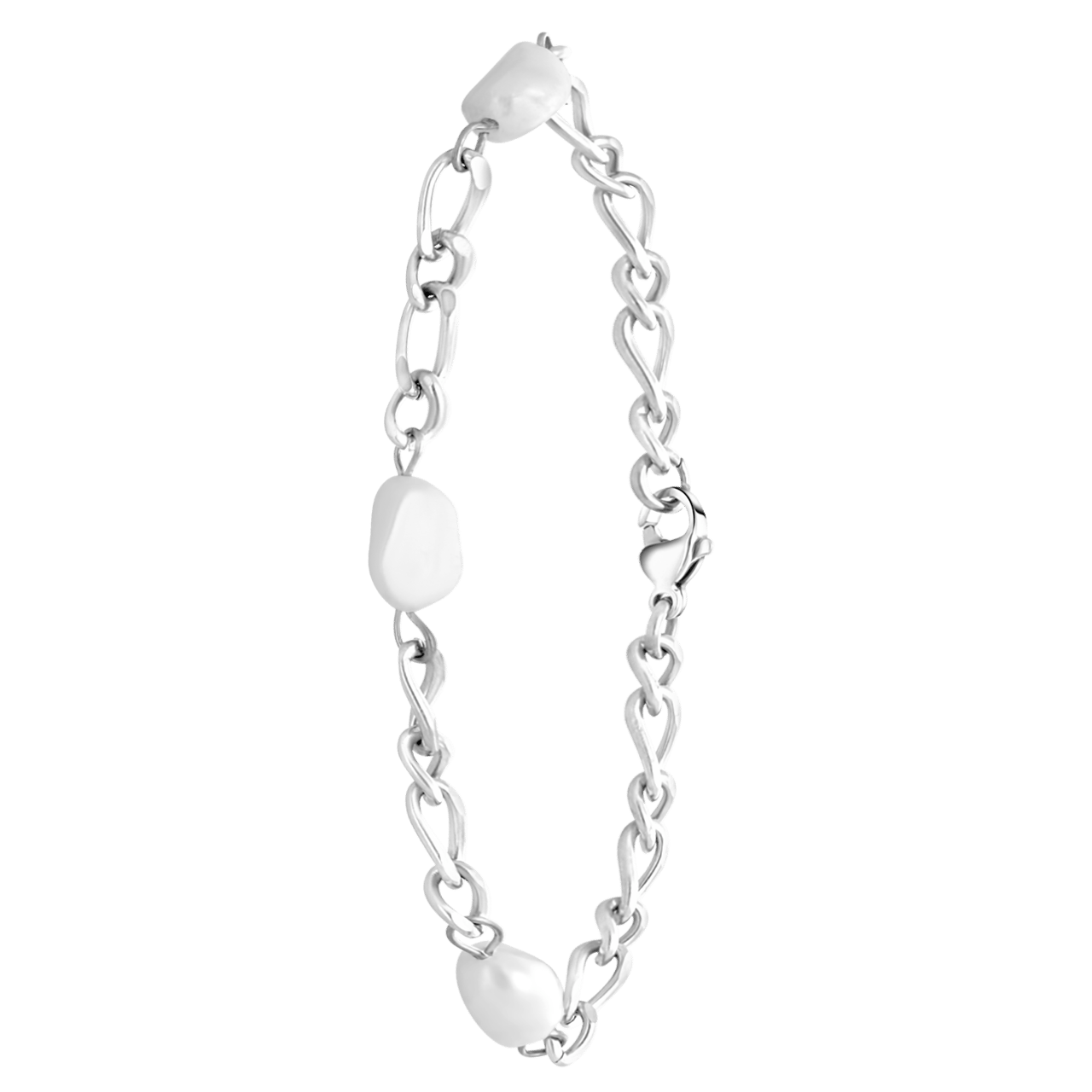 Stainless steel armband parels