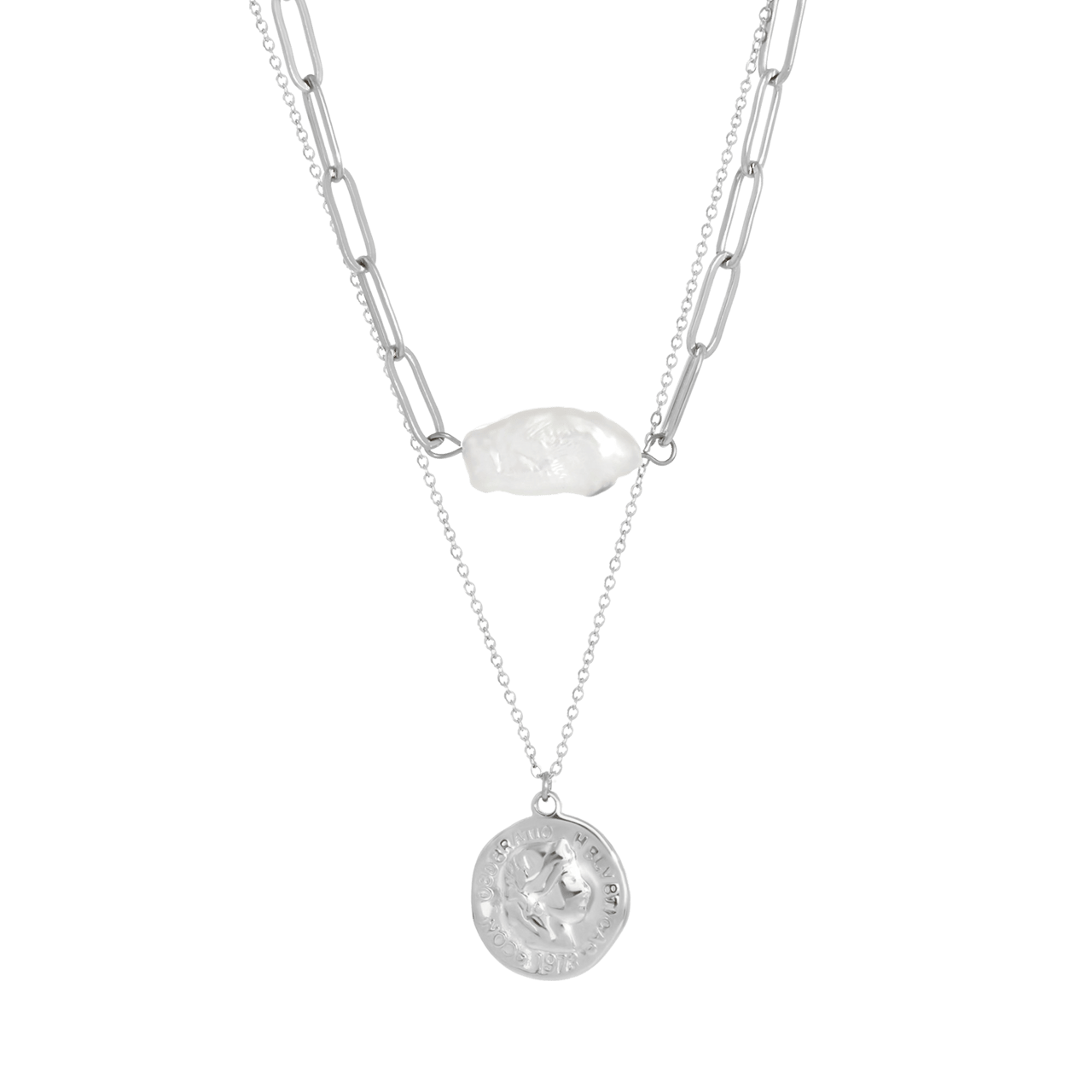 Stainless steel dubbele ketting