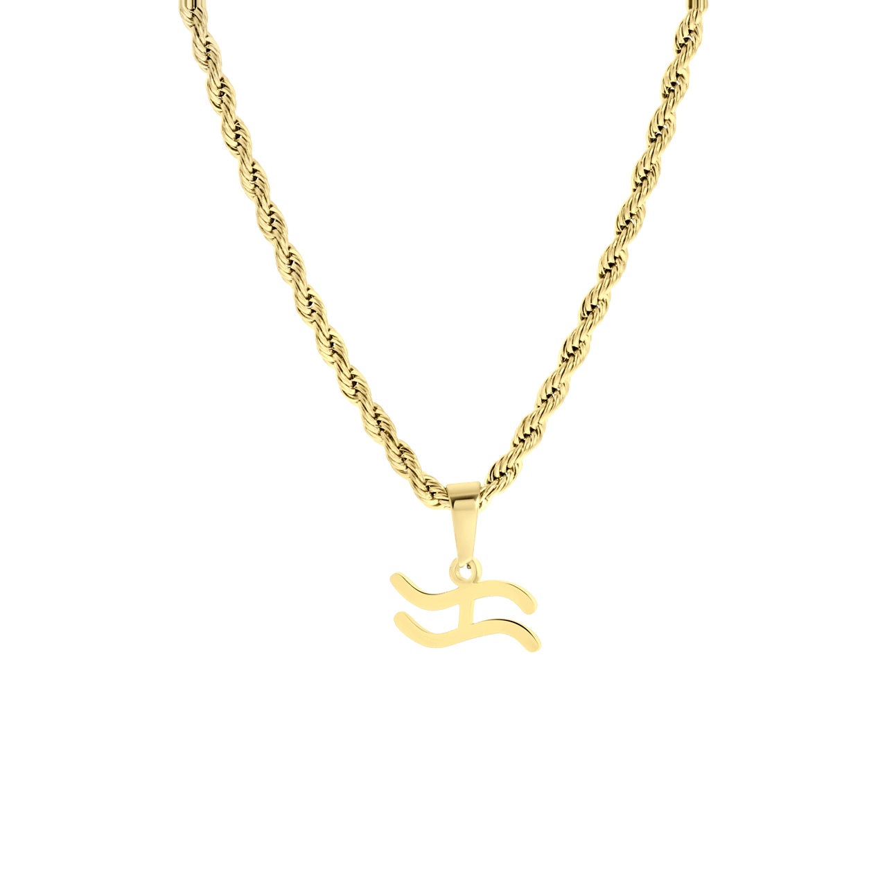 Stainless steel goldplated ketting met hanger sterrenbeeld voor dames
