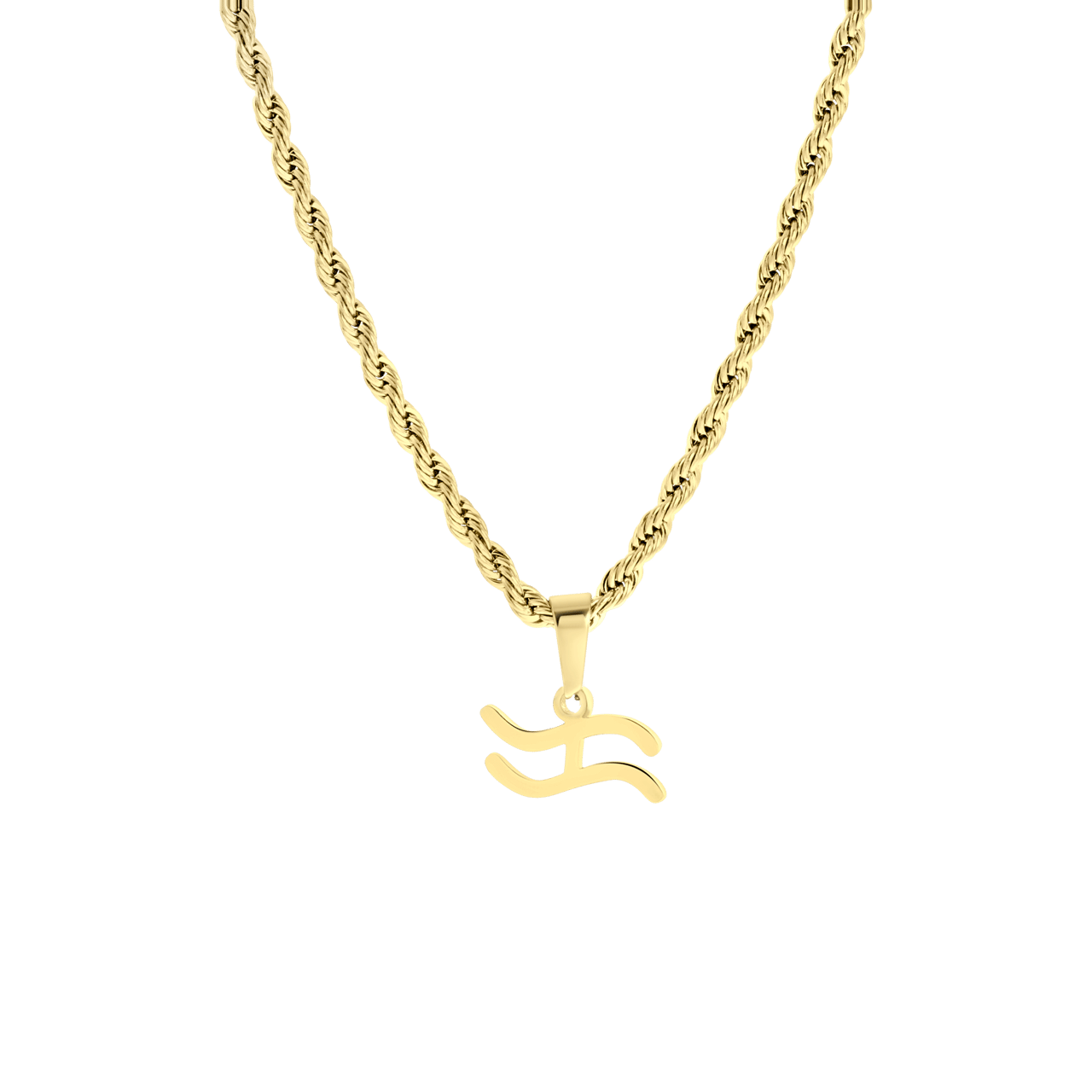 Stalen goldplated ketting&hanger sterrenbeeld