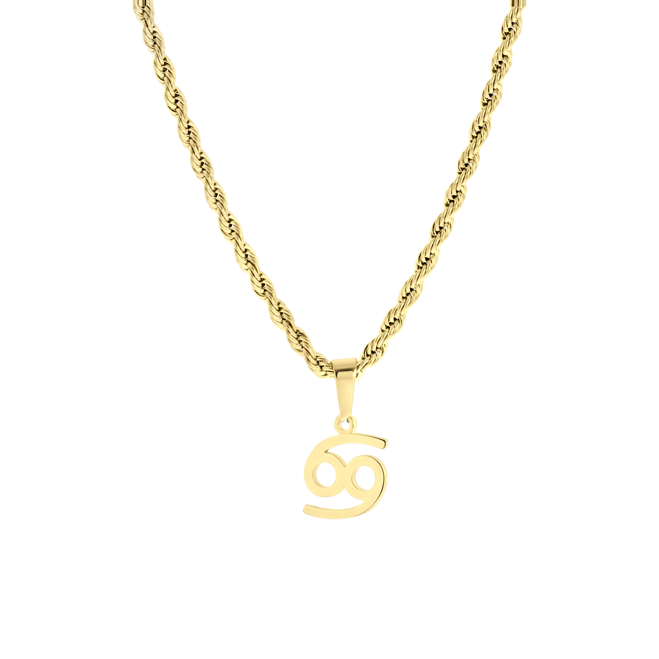 Stainless steel goldplated ketting met hanger sterrenbeeld voor dames