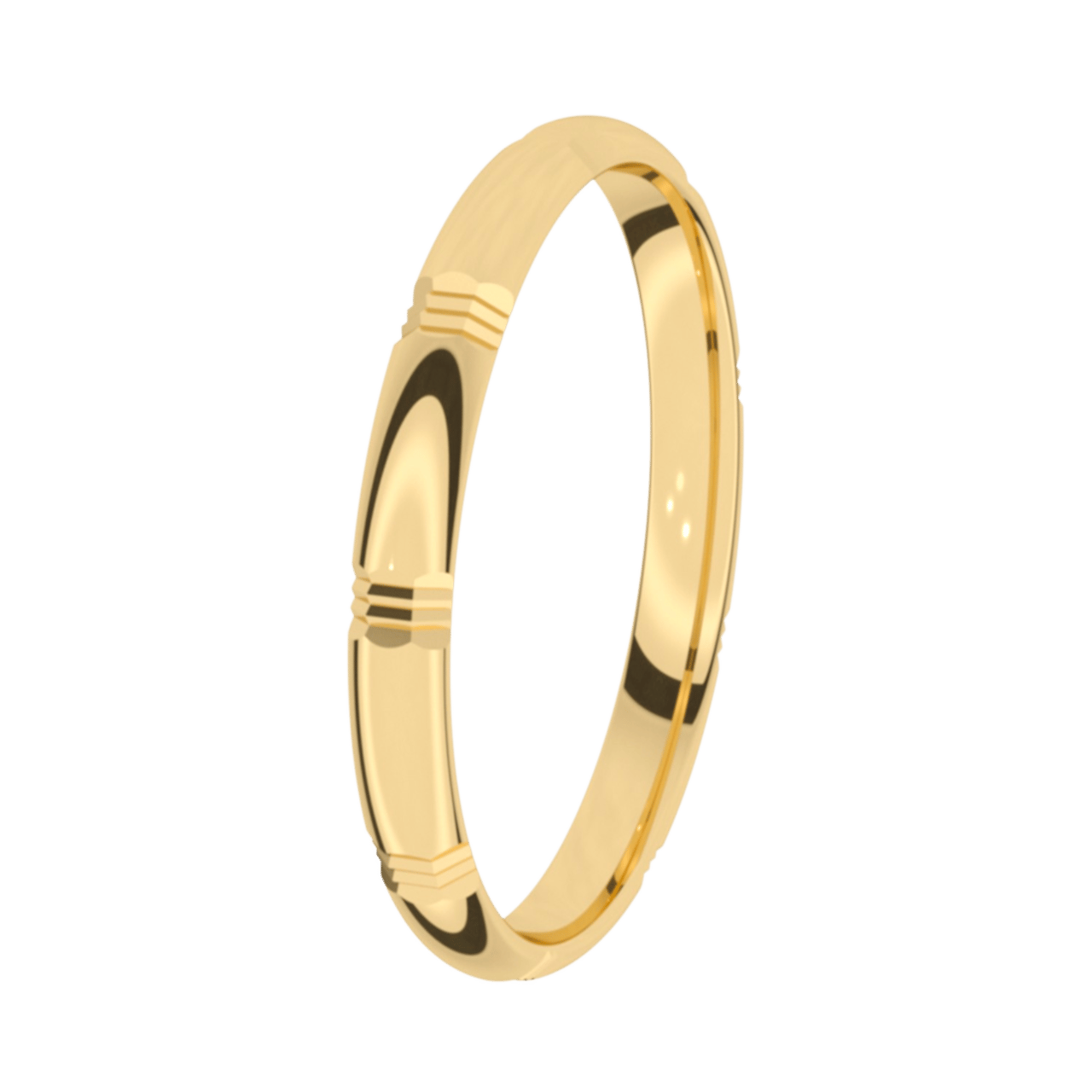 Trauring für Damen, 585 Gelbgold, 2,5 mm, Hortensie