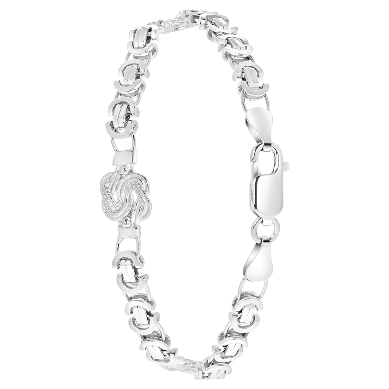 Gerecycleerd zilveren kinderarmband Surinaamse mattenklopper. 