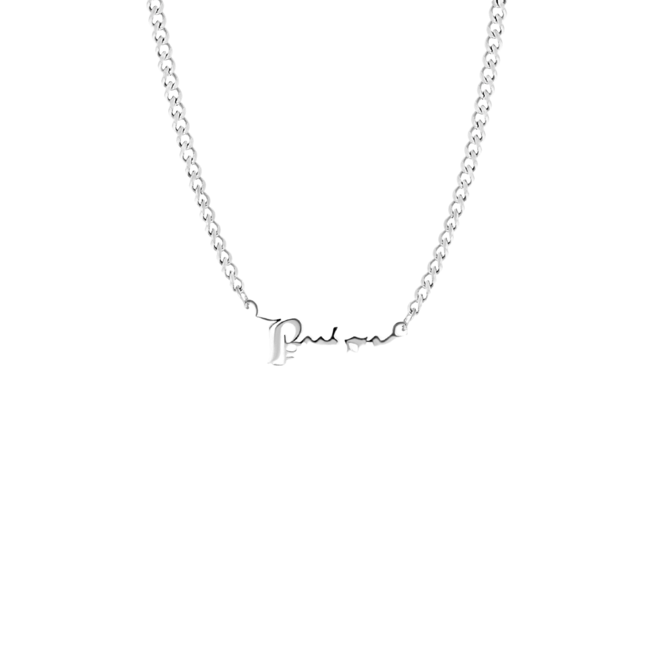 Stainless steel voor heren naamketting old english voor heren