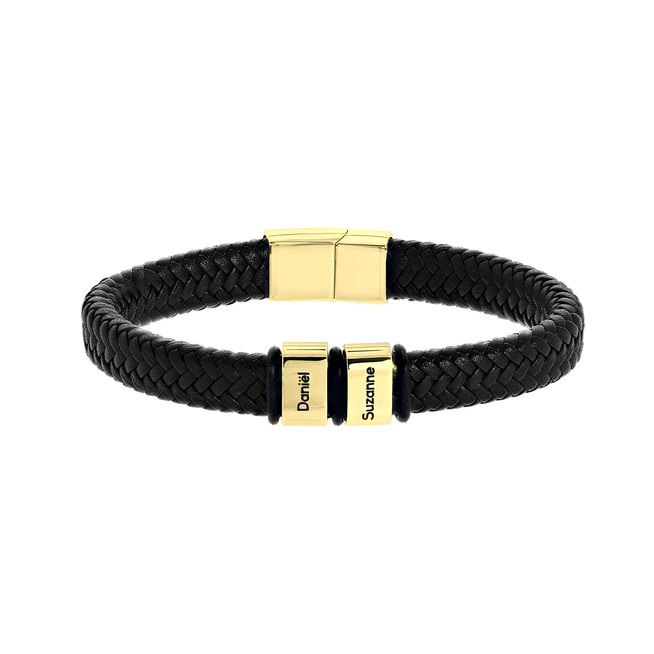 Stalen goldplated herenarmband