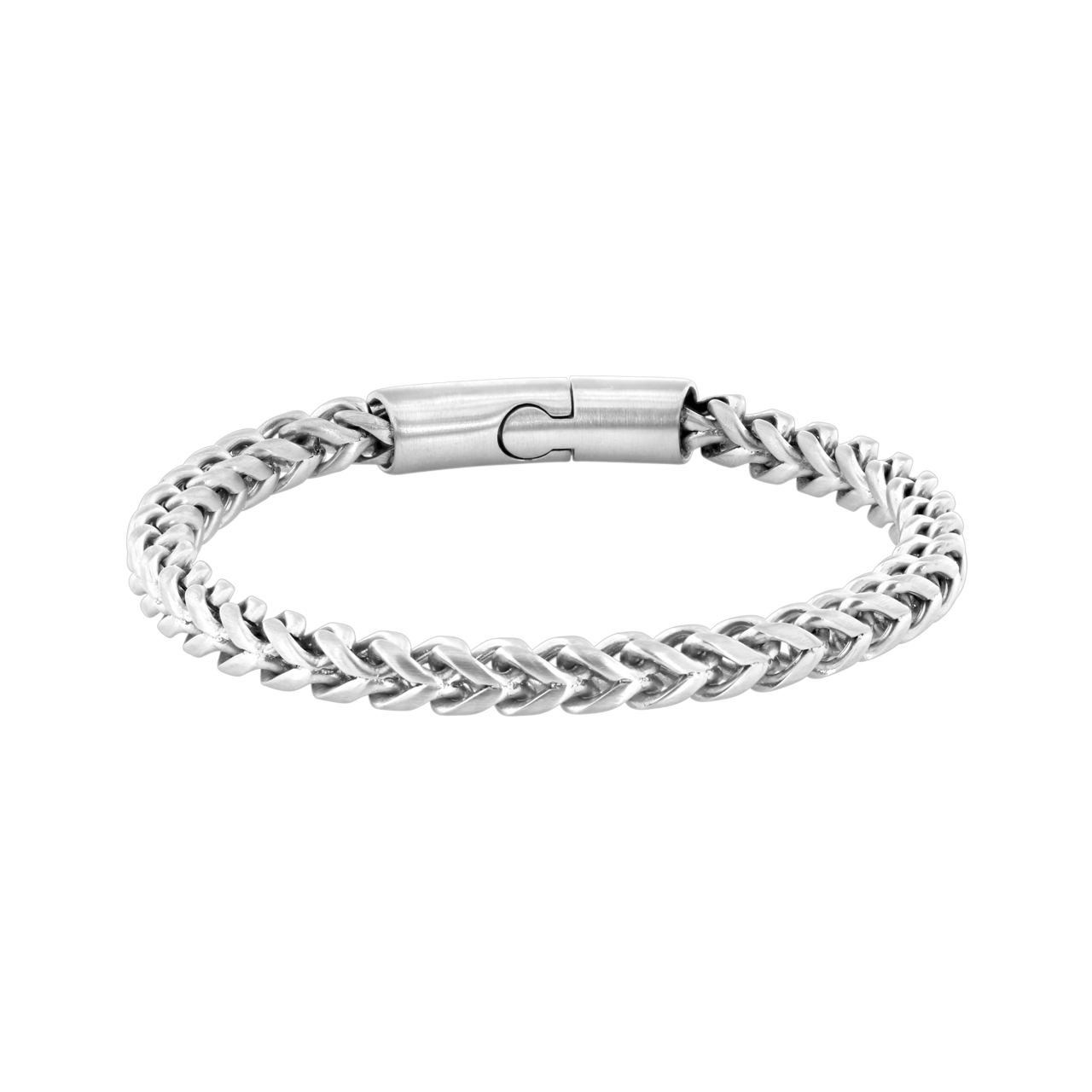 Stainless steel herenarmband spiga mat