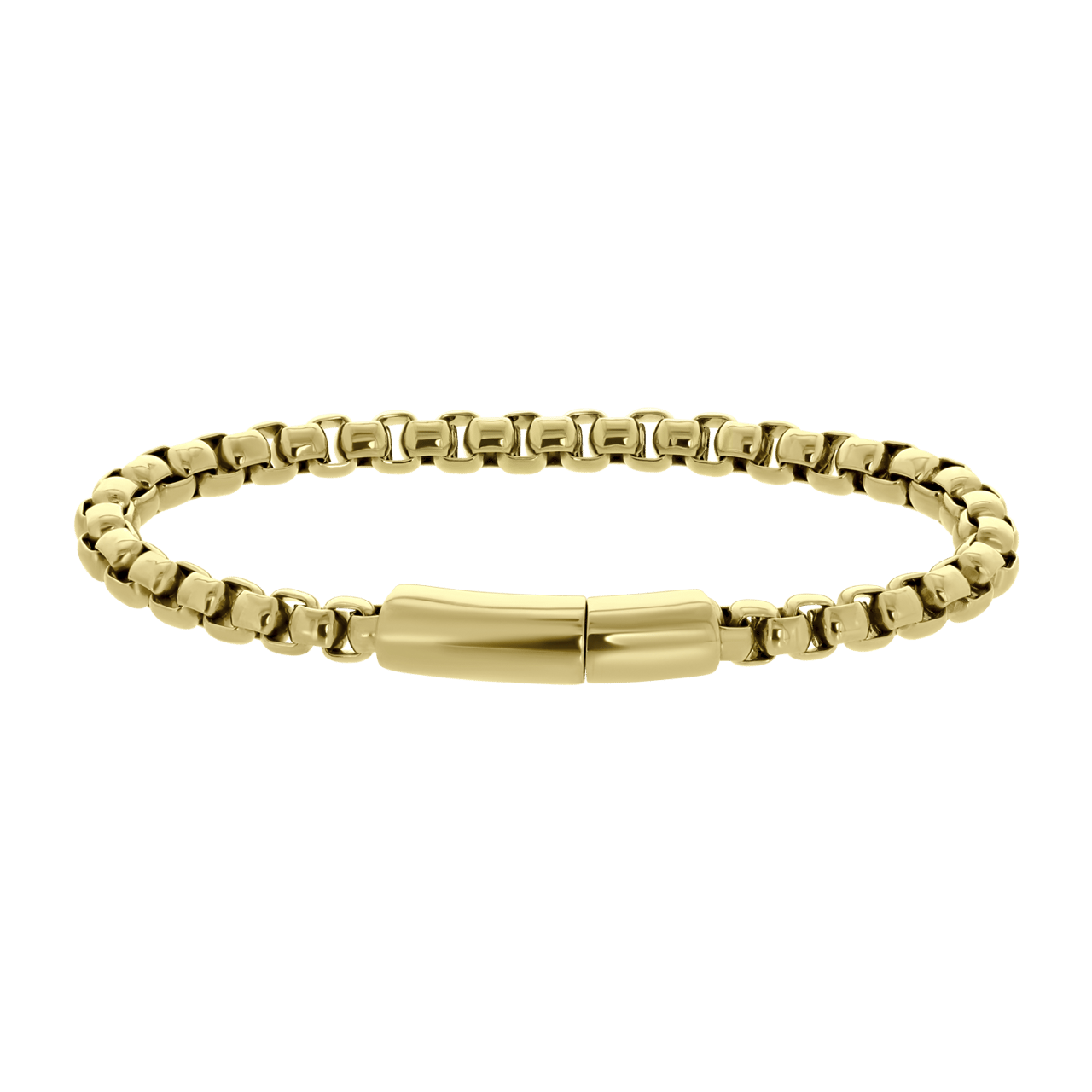Stainless steel goldplated herenschakelarmband