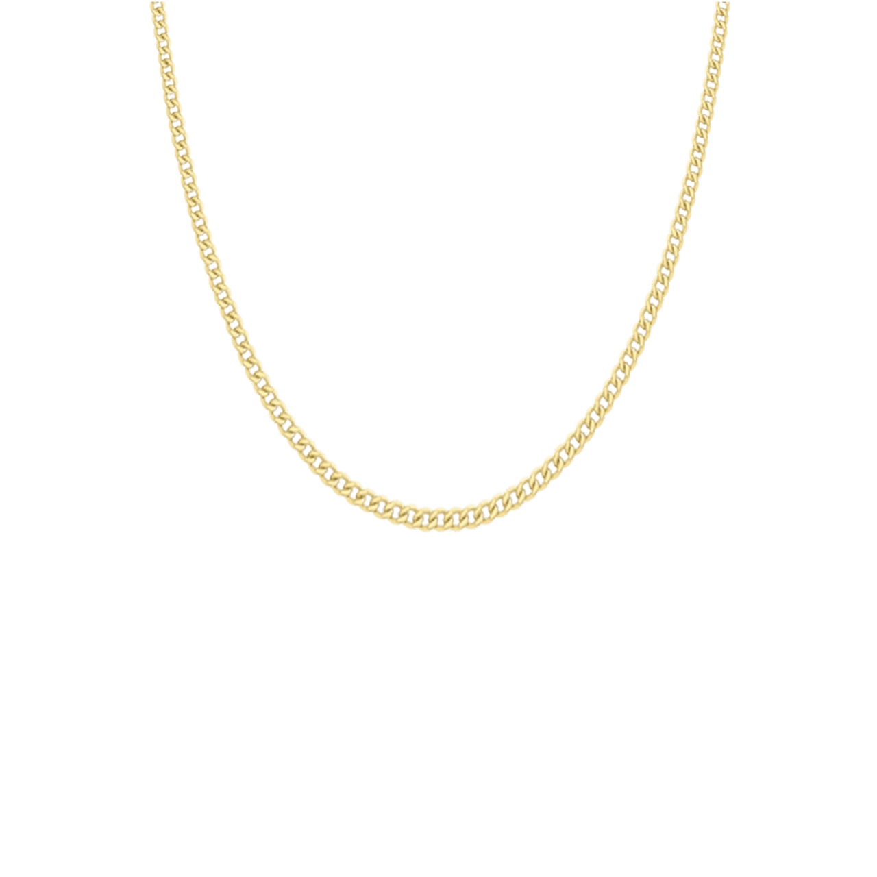 Halskette, 375 Gold, mit hohlem Gourmetglied, 3,7 mm