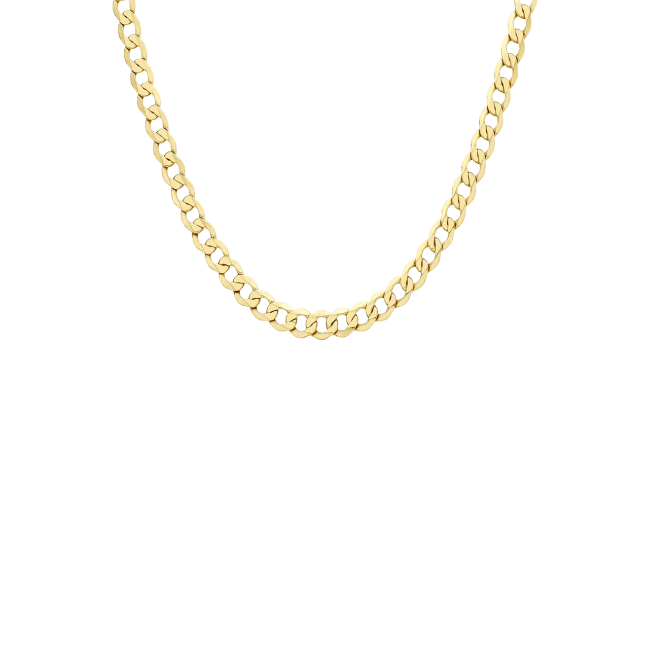 Halskette, 375 Gold, mit hohlem Gourmetglied, 7,9 mm