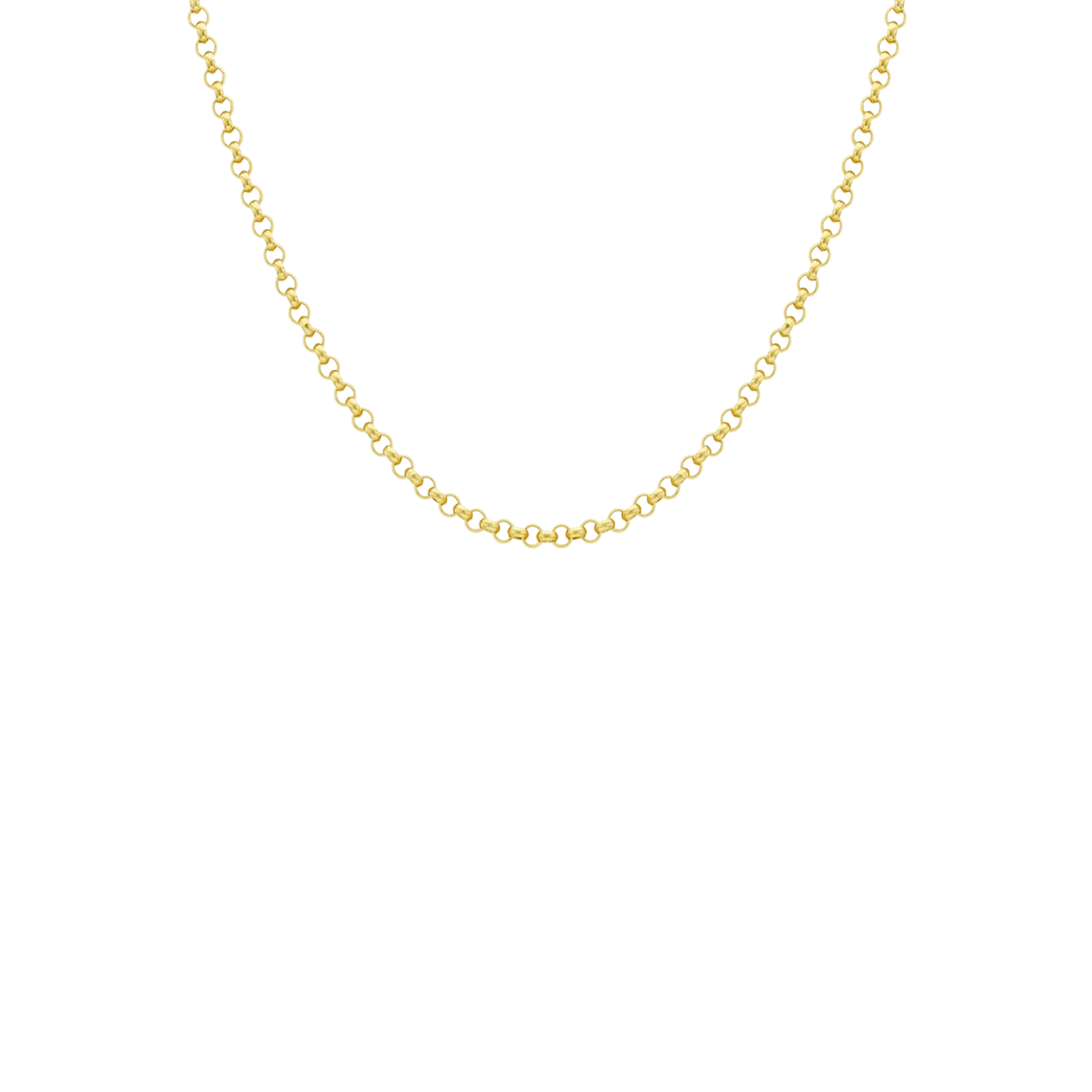 Halskette, 375 Gold, mit massivem Jasseron-Kettenglied, 4,1 mm
